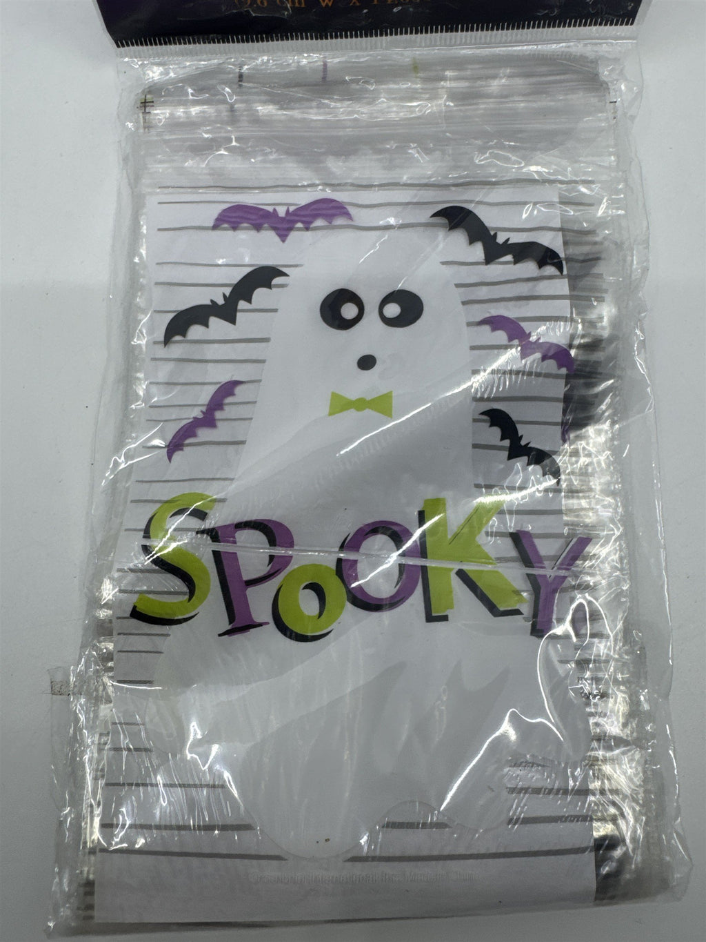 Halloween Spooky Ghost And Bats 30 Pcs. Zipper Seal Bags Candy/Gift Bags