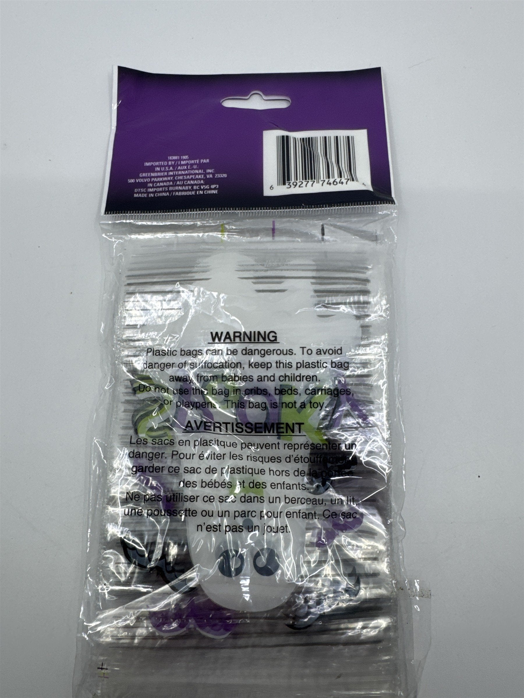 Halloween Spooky Ghost And Bats 30 Pcs. Zipper Seal Bags Candy/Gift Bags