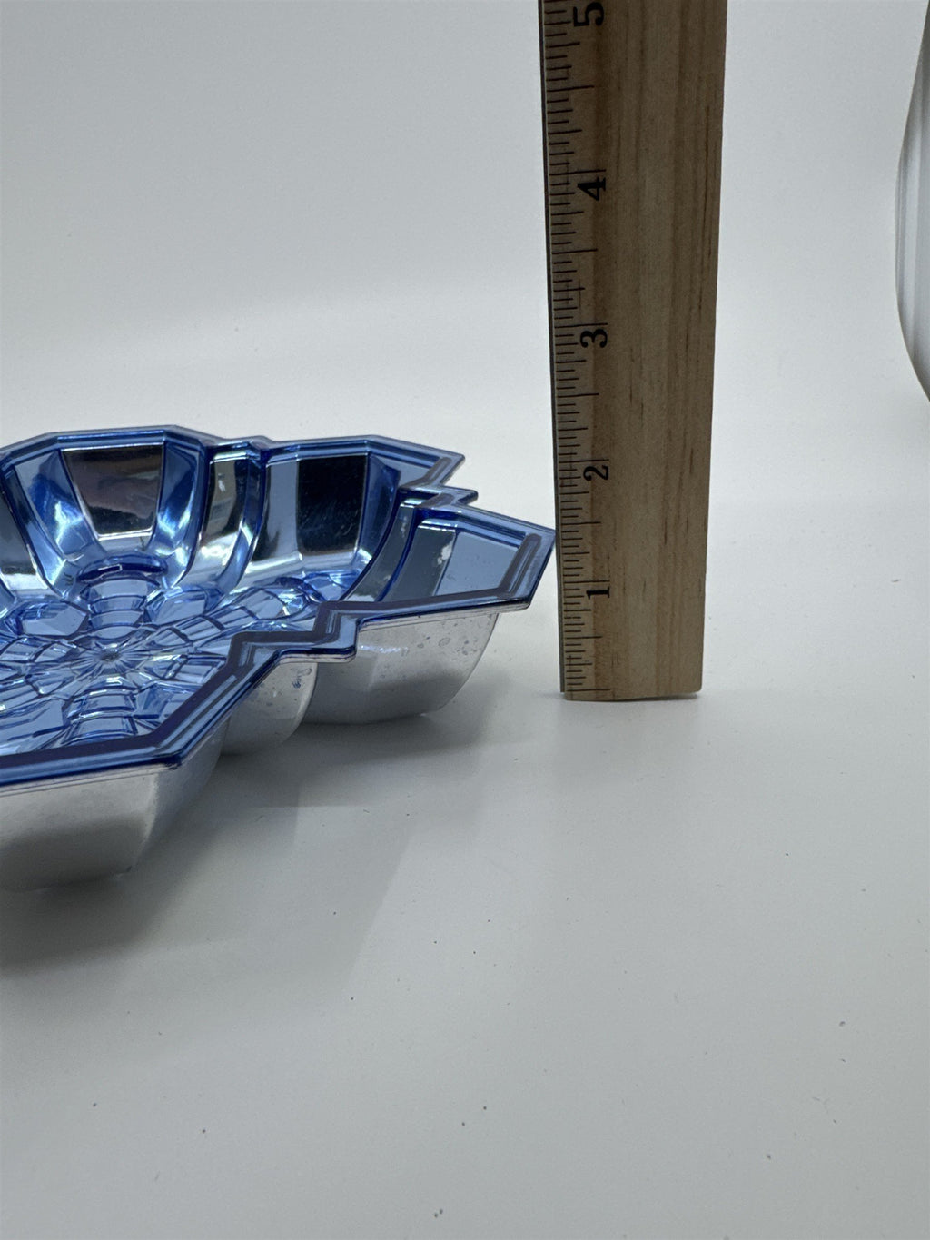 Set of Two Plastic Snowflake Trays Blue/Silver Decorative Christmas Trays