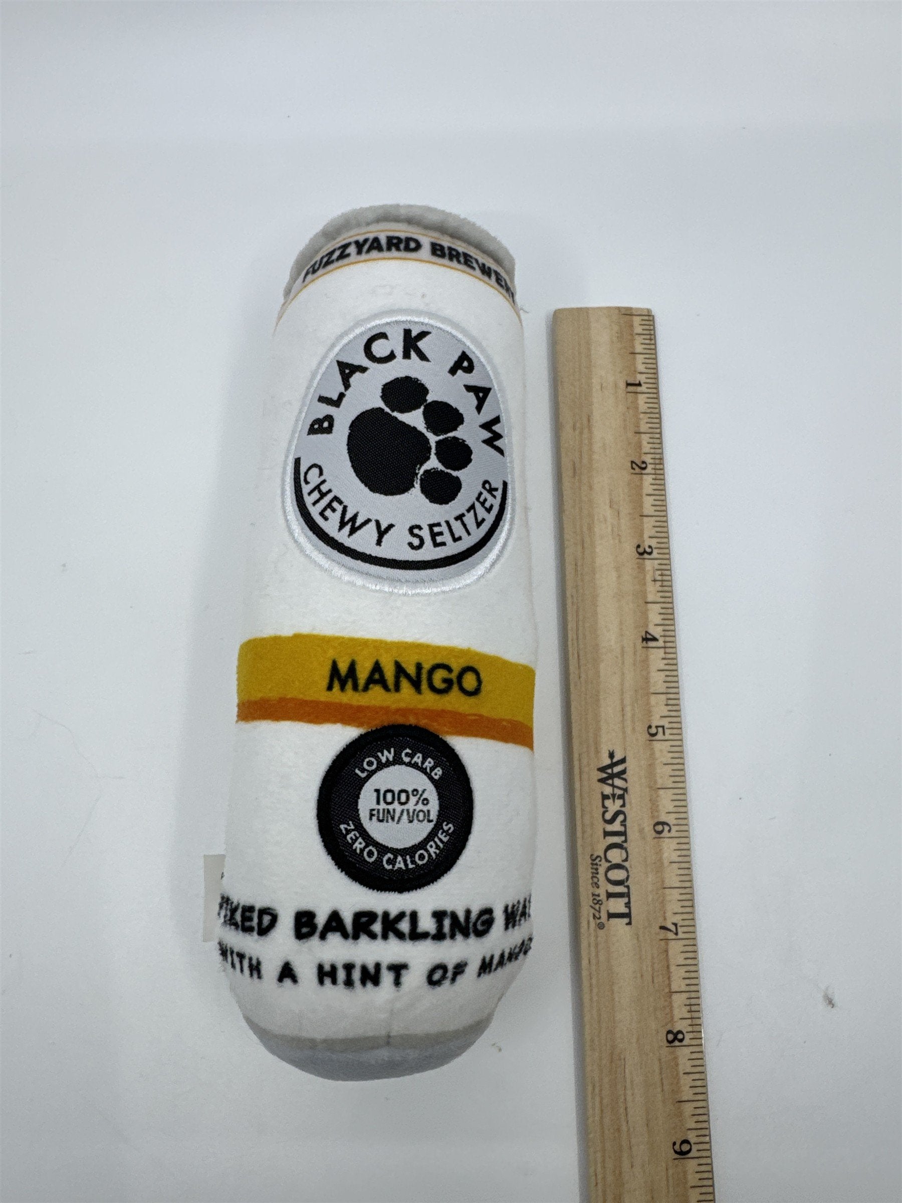 Black Paw Chewy Seltzer Mango Fuzzyard Brewery Drinkers Dog Toy