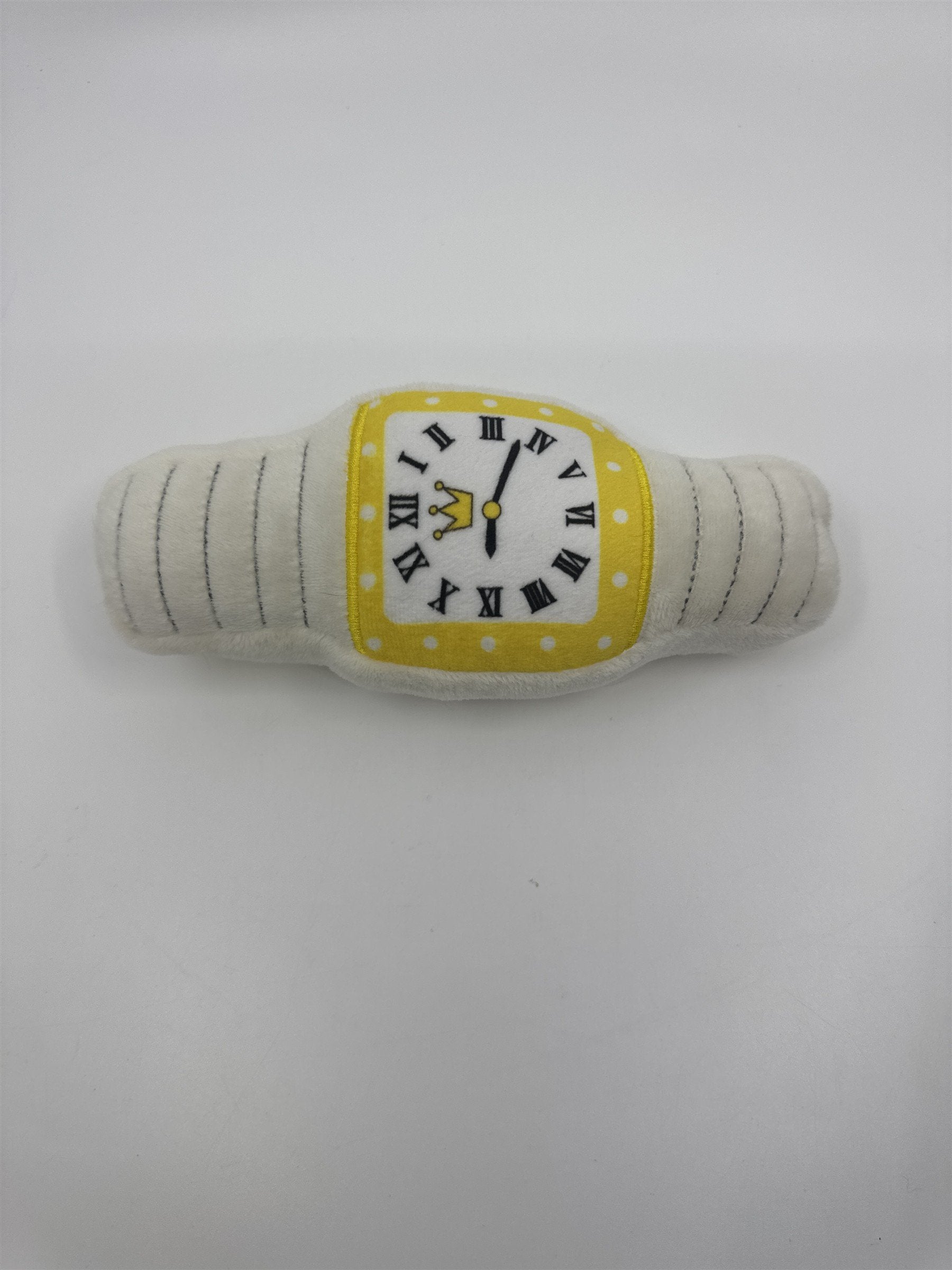 Yellow And White Watch Squeaker Chew Dog Toy Puppy Toy