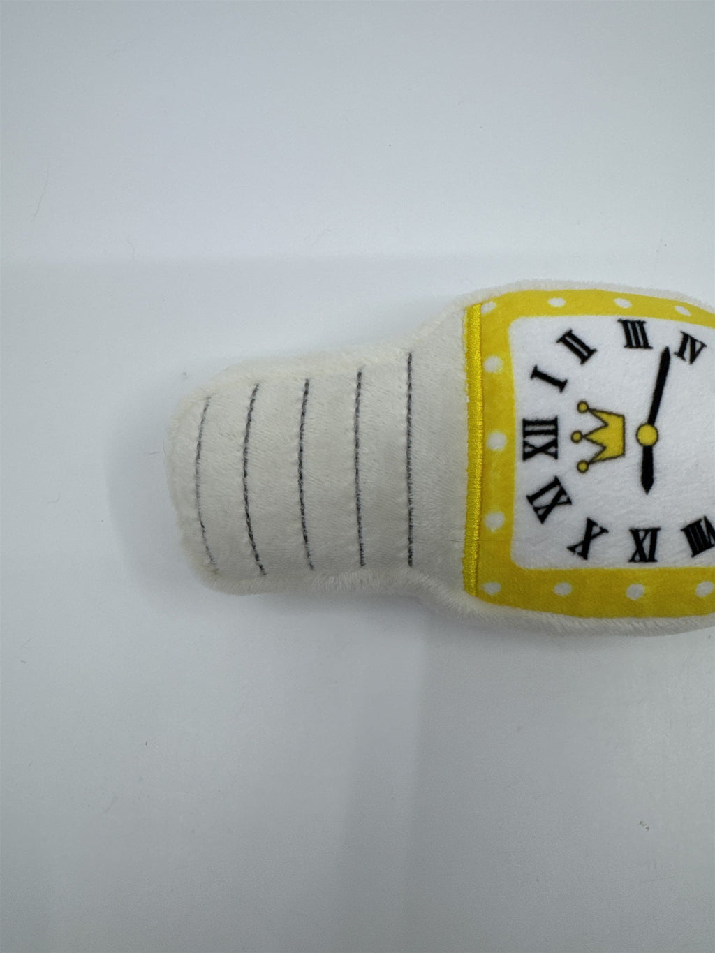 Yellow And White Watch Squeaker Chew Dog Toy Puppy Toy