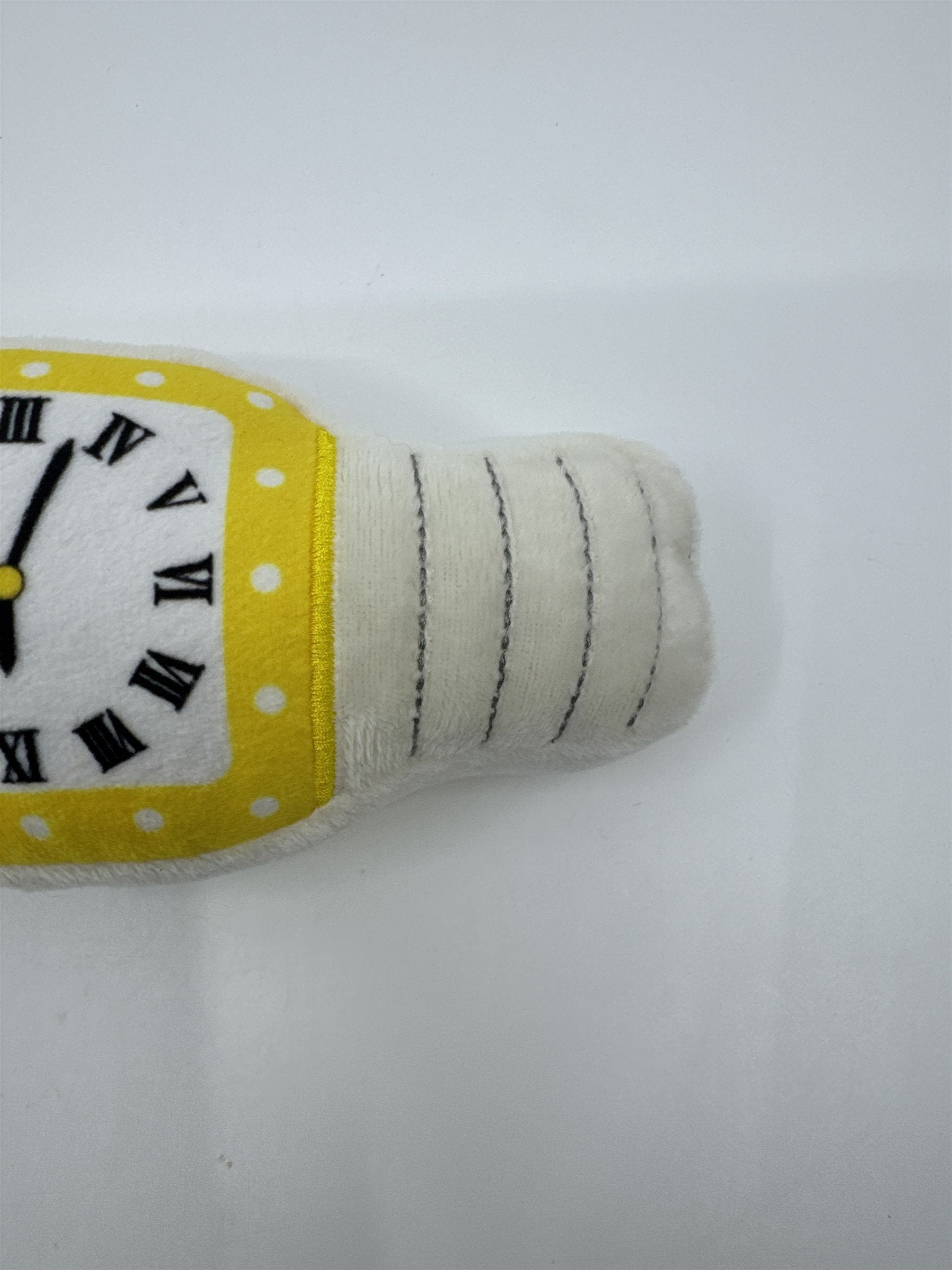 Yellow And White Watch Squeaker Chew Dog Toy Puppy Toy