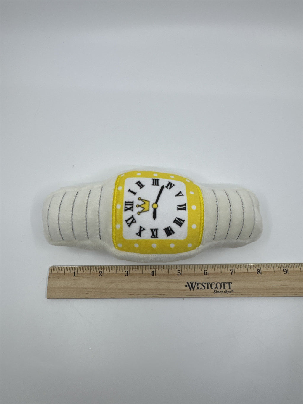 Yellow And White Watch Squeaker Chew Dog Toy Puppy Toy