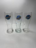 Set of 3x Blue Moon Bar Pub Beer Glass 16oz Heavy Bottomed Glass