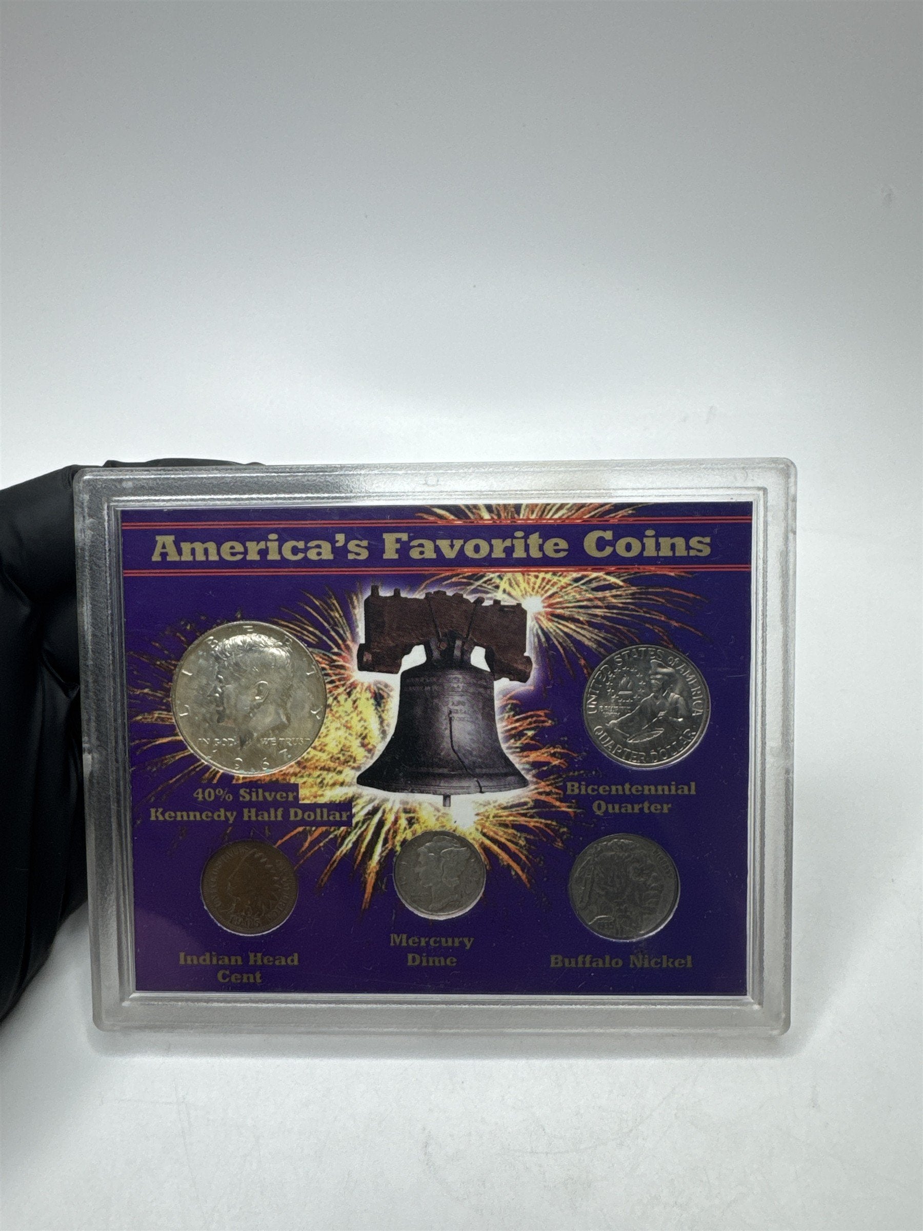 America's Favorite Coins 5 Coin Set JFK 50c Mercury Indian Buffalo Bicentennial