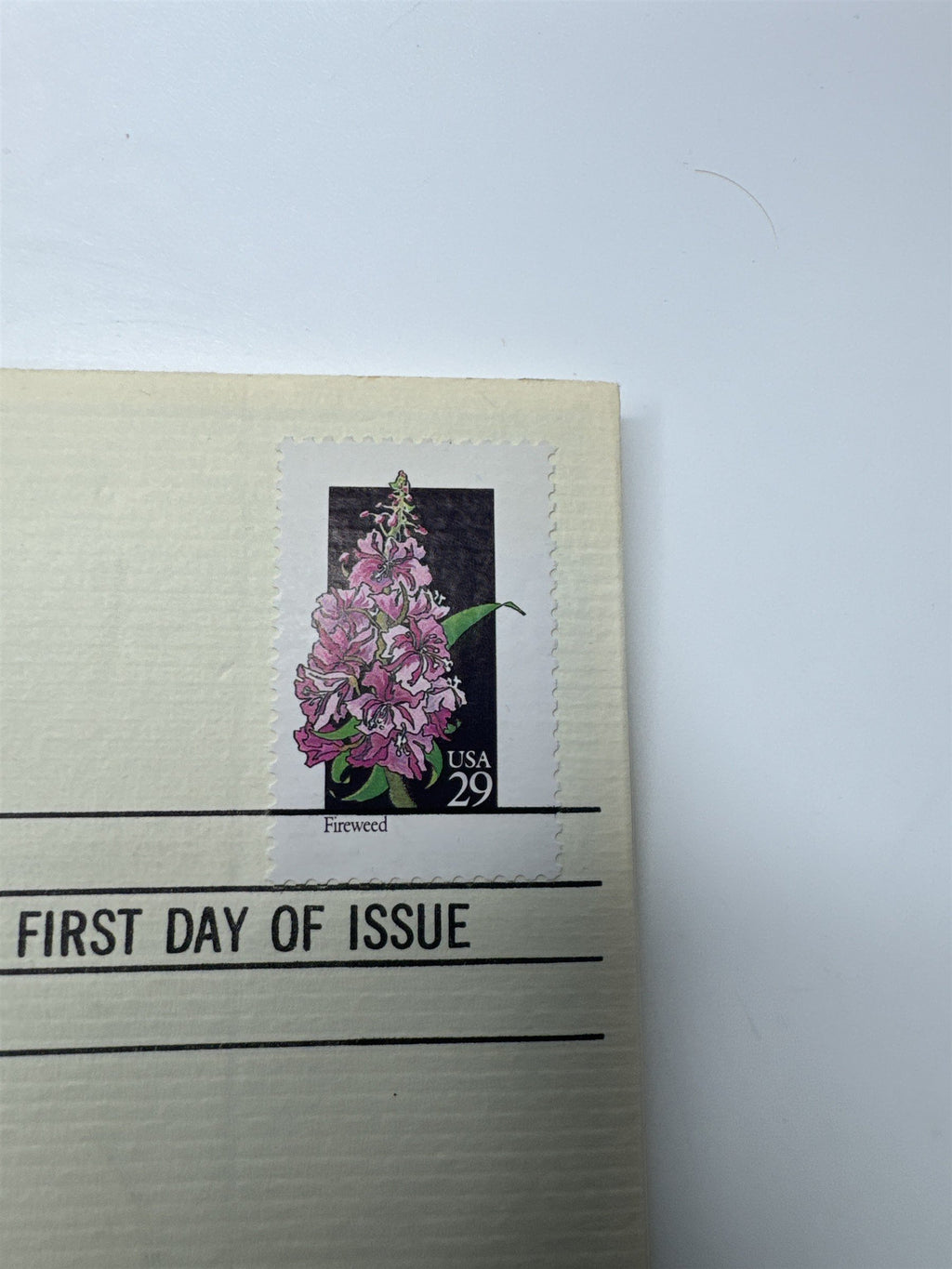 1992 Wildflower Series Fireweed Gold Foil Stamp Replica First Day of Issue