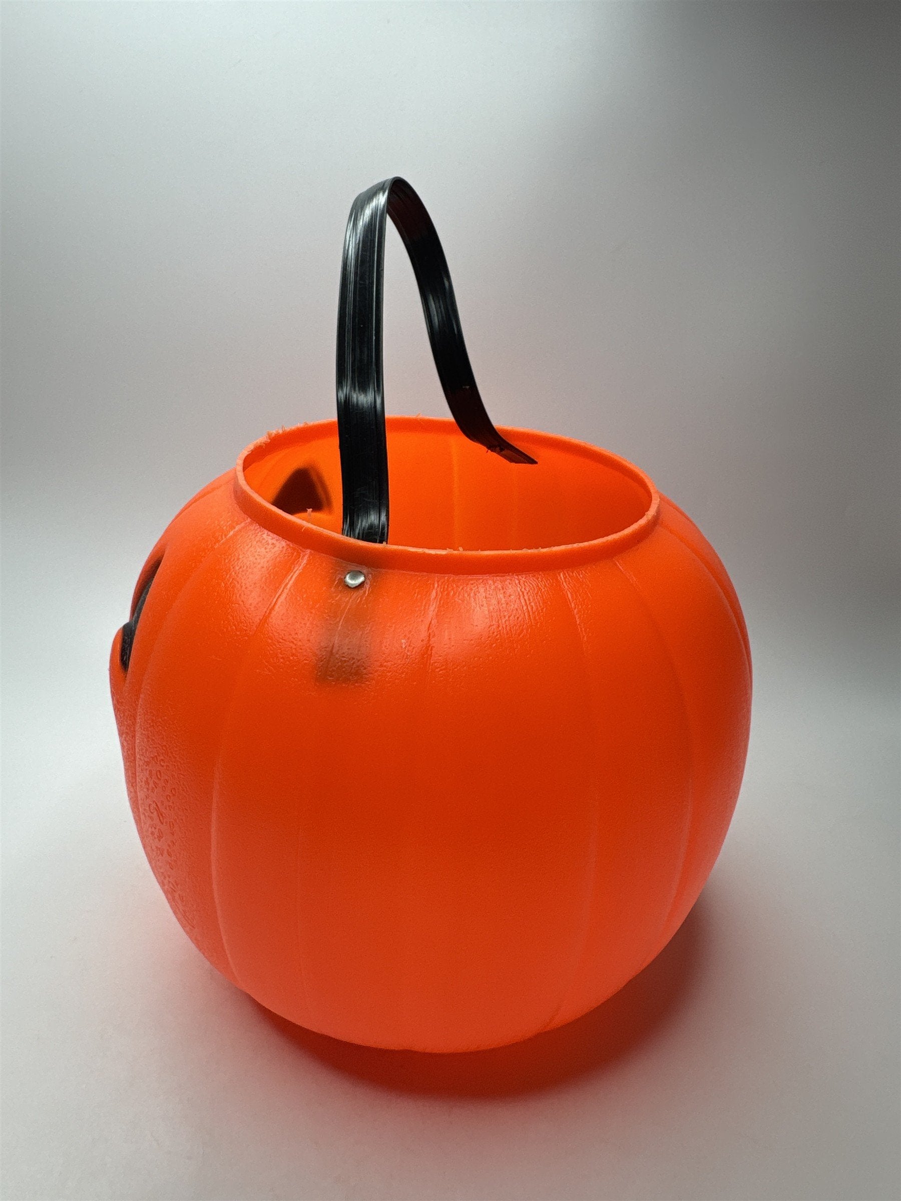 Vintage Halloween Jack-O-Lantern Pumpkin Blow Mold Candy Pail Nostalgic Empire