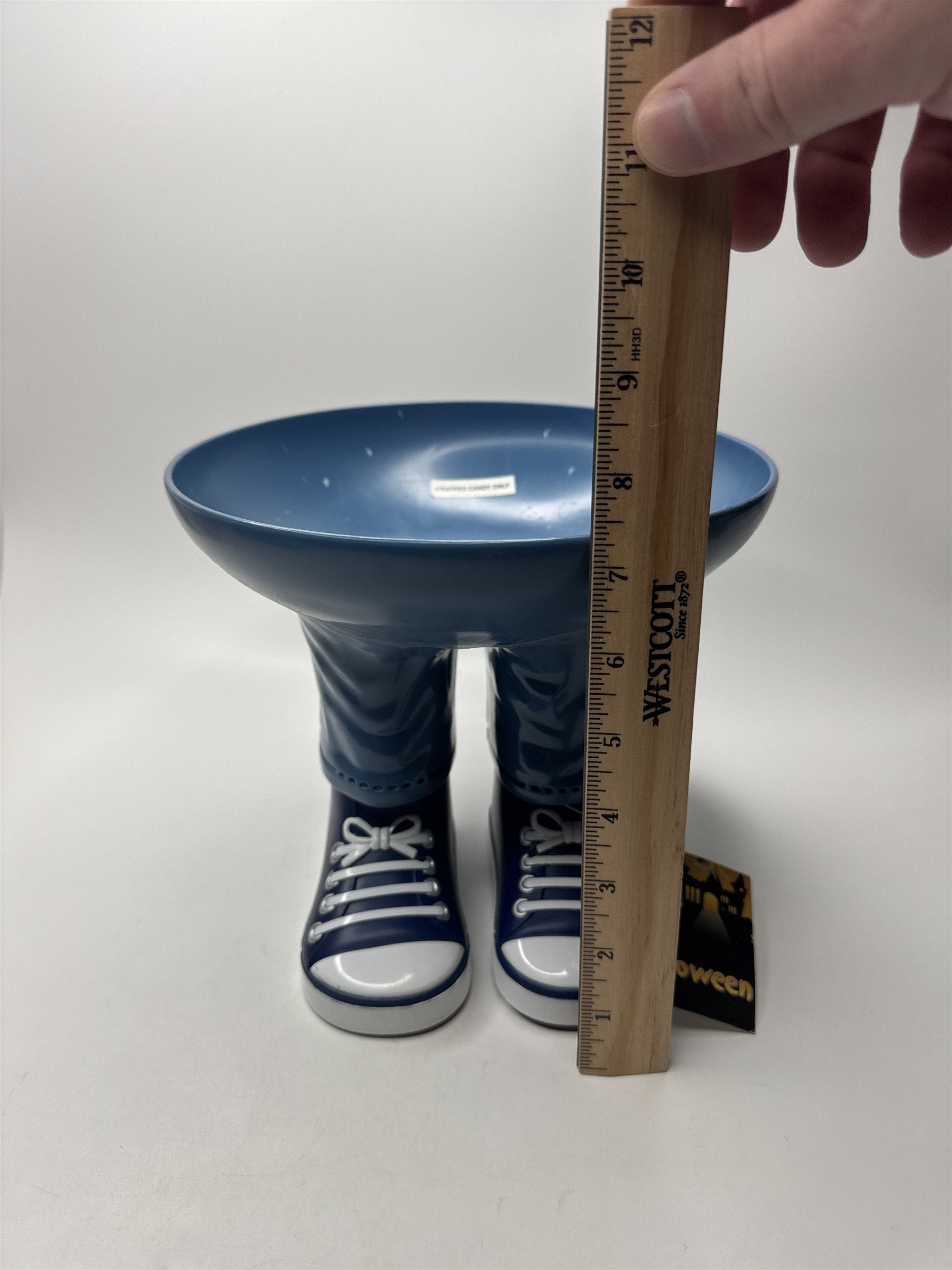 Vintage Halloween Candy Dish Pumpkin Stand Legs with Pants Nostalgic