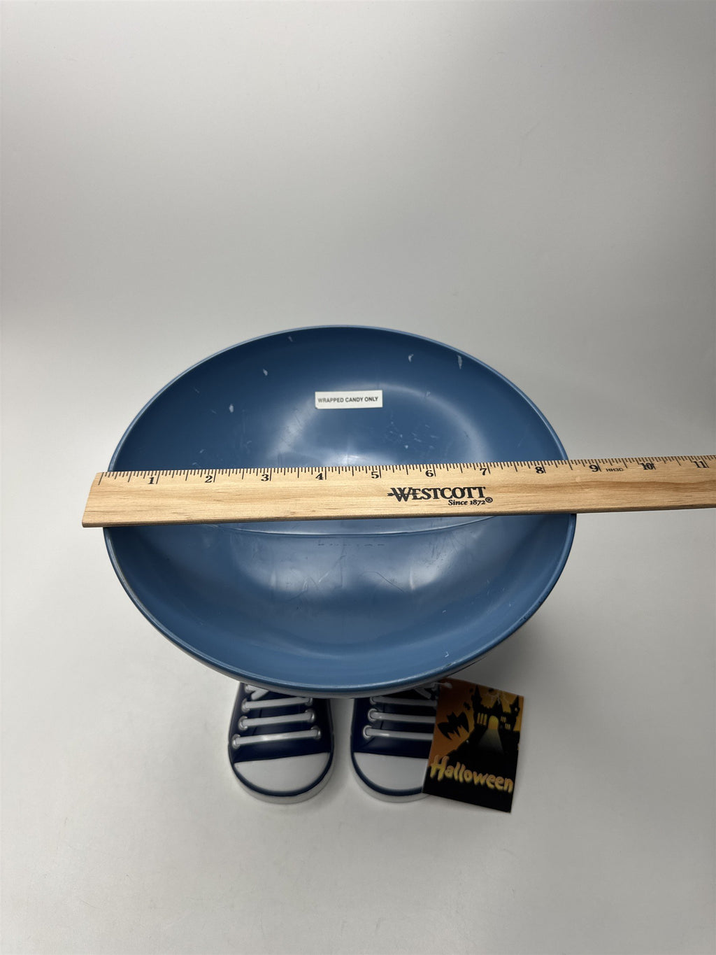 Vintage Halloween Candy Dish Pumpkin Stand Legs with Pants Nostalgic