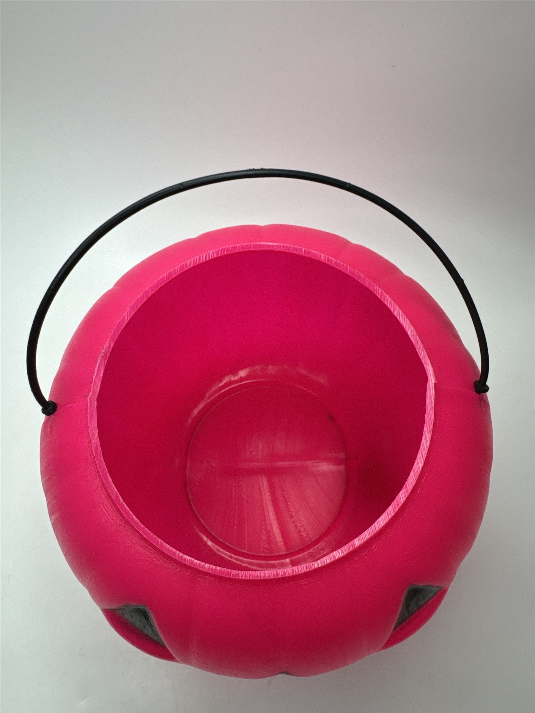 Vintage Halloween Jack-O-Lantern Pumpkin Blow Mold Candy Pail Nostalgic PINK