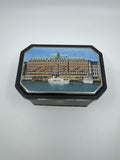 Vtg Borkum Riff Bourbon Whiskey Pipe Tobacco Grand Hotel Sweden Empty Tin