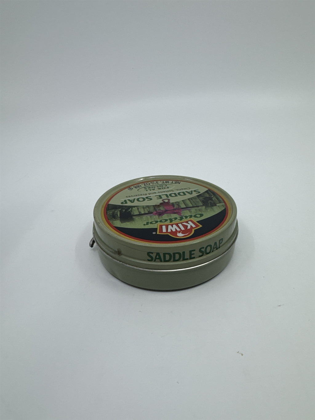 Vintage Kiwi Outdoor Saddle Soap Empty 3 1/8 Oz Empty Tin