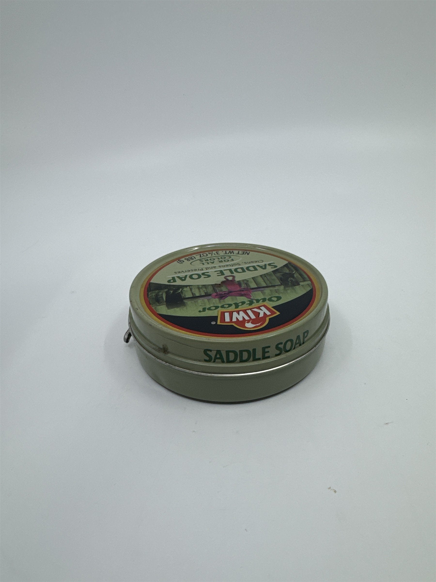 Vintage Kiwi Outdoor Saddle Soap Empty 3 1/8 Oz Empty Tin