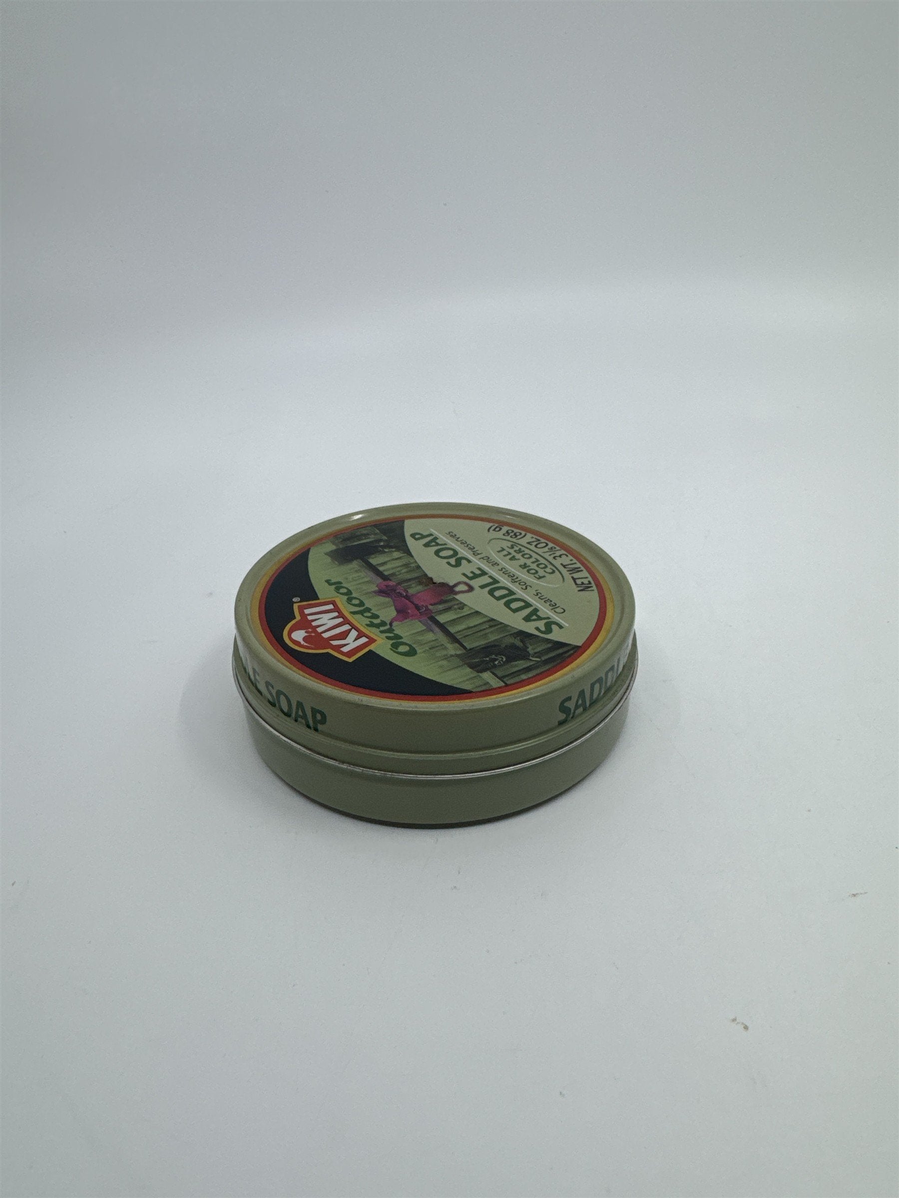 Vintage Kiwi Outdoor Saddle Soap Empty 3 1/8 Oz Empty Tin