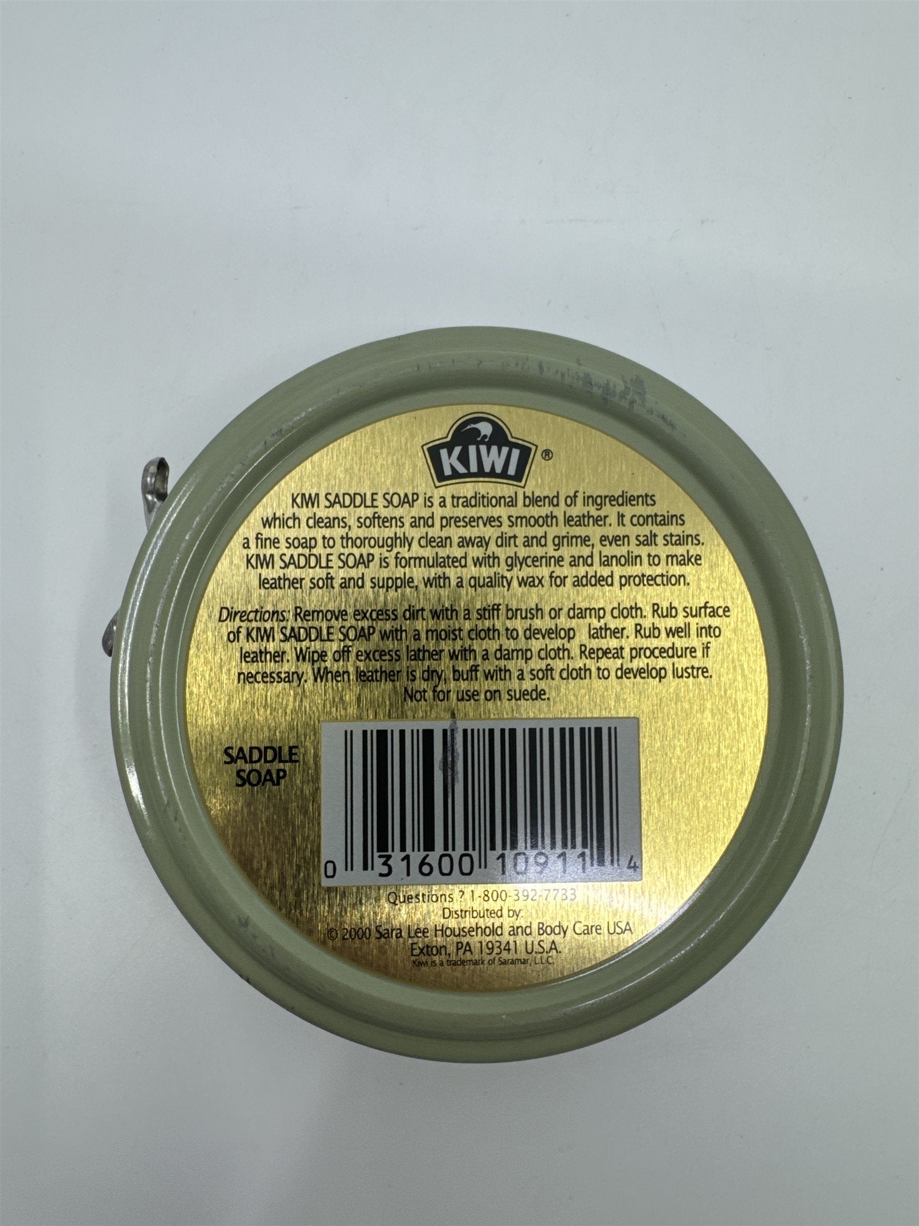 Vintage Kiwi Outdoor Saddle Soap Empty 3 1/8 Oz Empty Tin