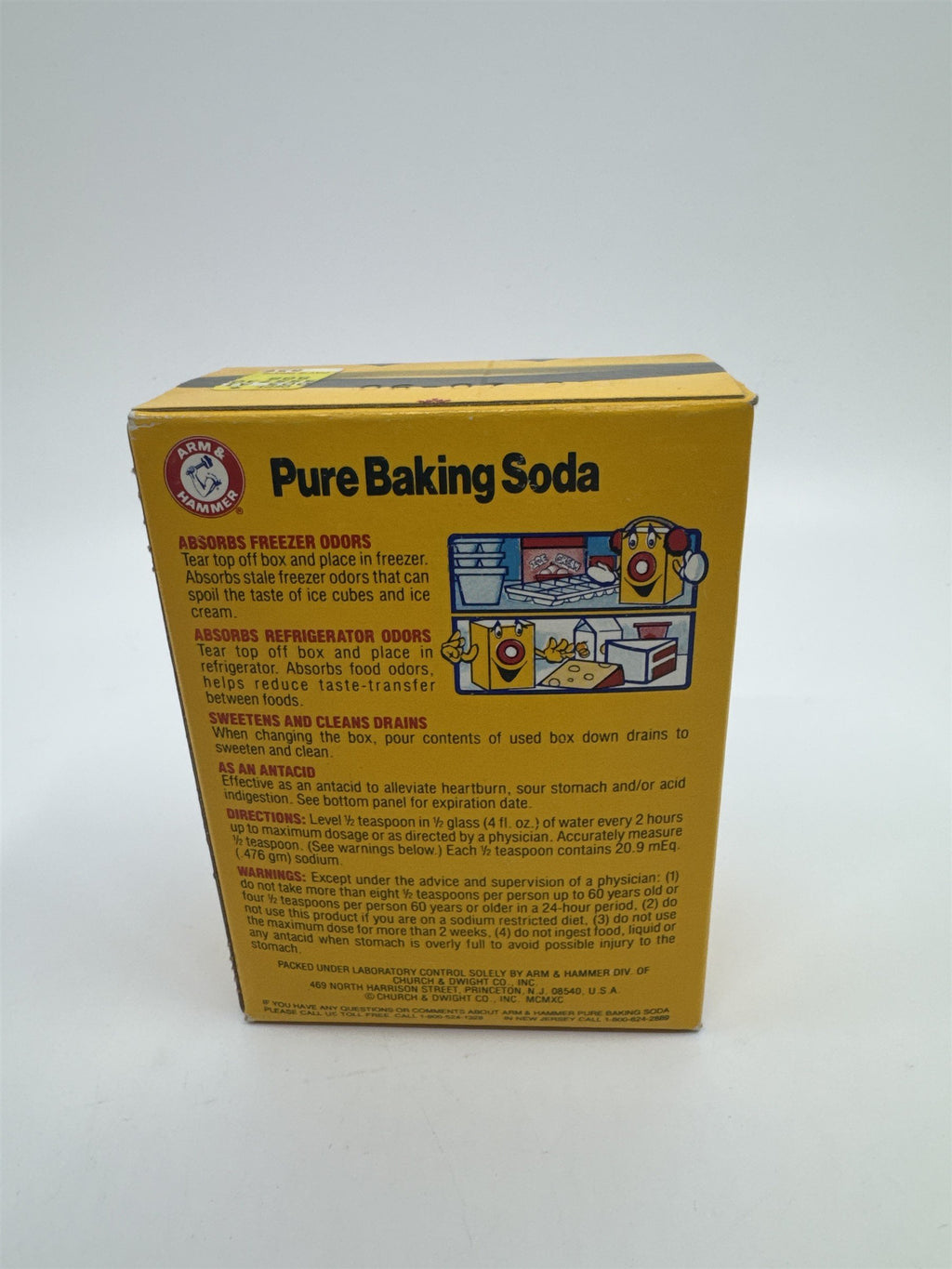Vintage Nostalgic Arm And Hammer Pure Baking Soda 16 Oz. Full Box Ex 06/07/93