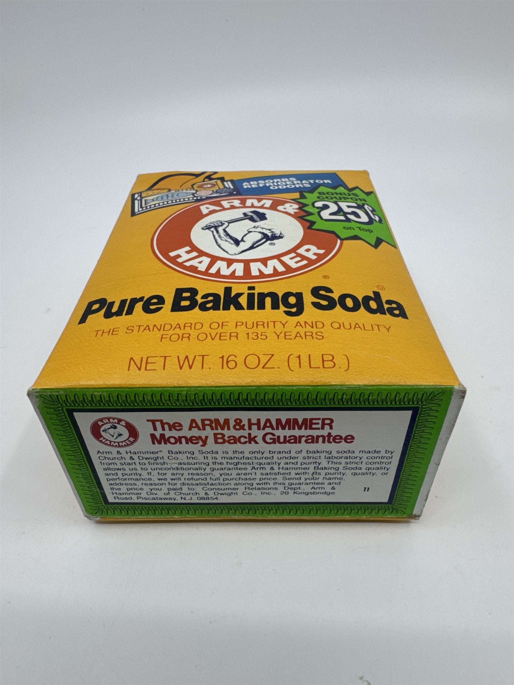 Vintage Nostalgic Arm And Hammer Pure Baking Soda 16 Oz. Full Box
