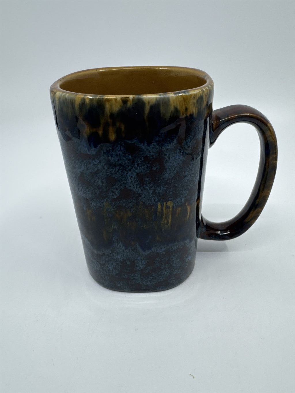 Vintage Cape May NJ Blue And Brown Coffee Mug Writing on Mug Worn