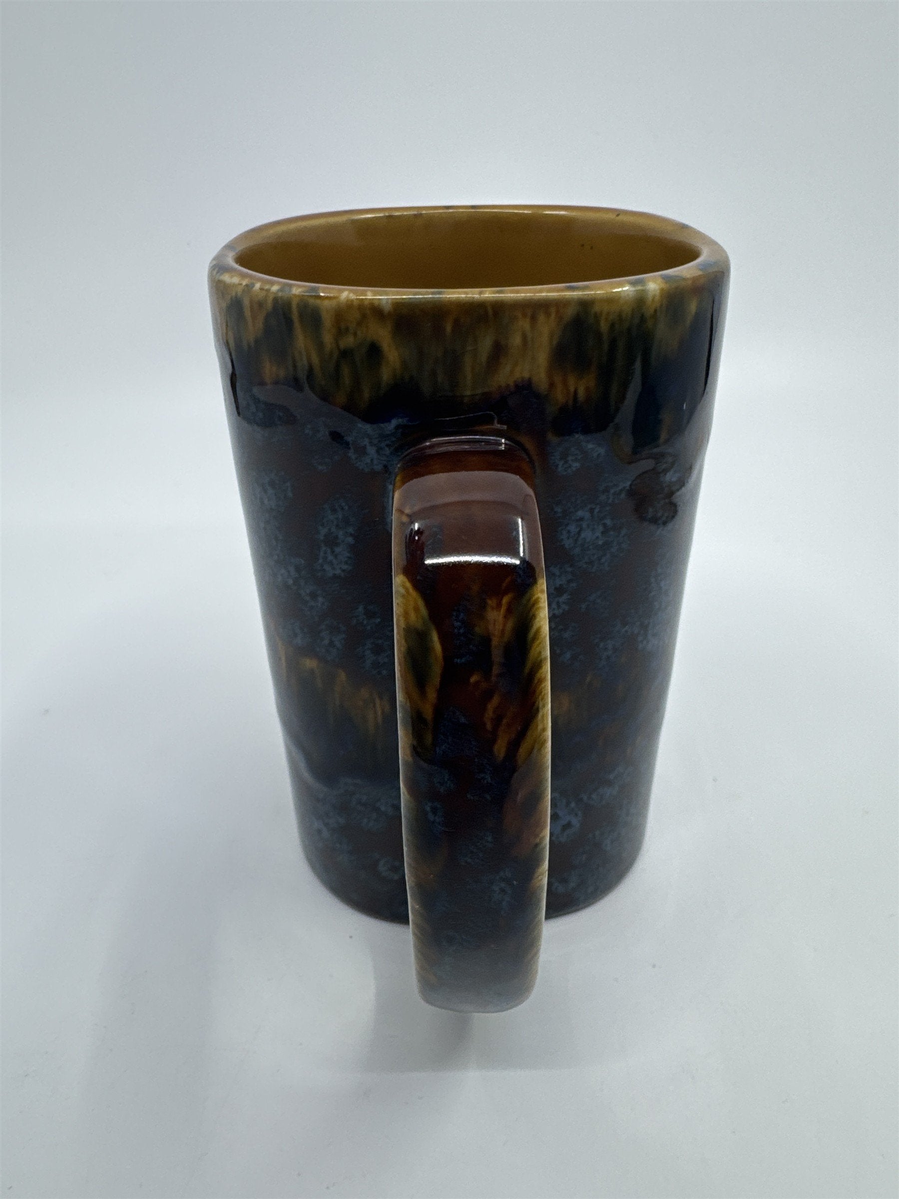 Vintage Cape May NJ Blue And Brown Coffee Mug Writing on Mug Worn