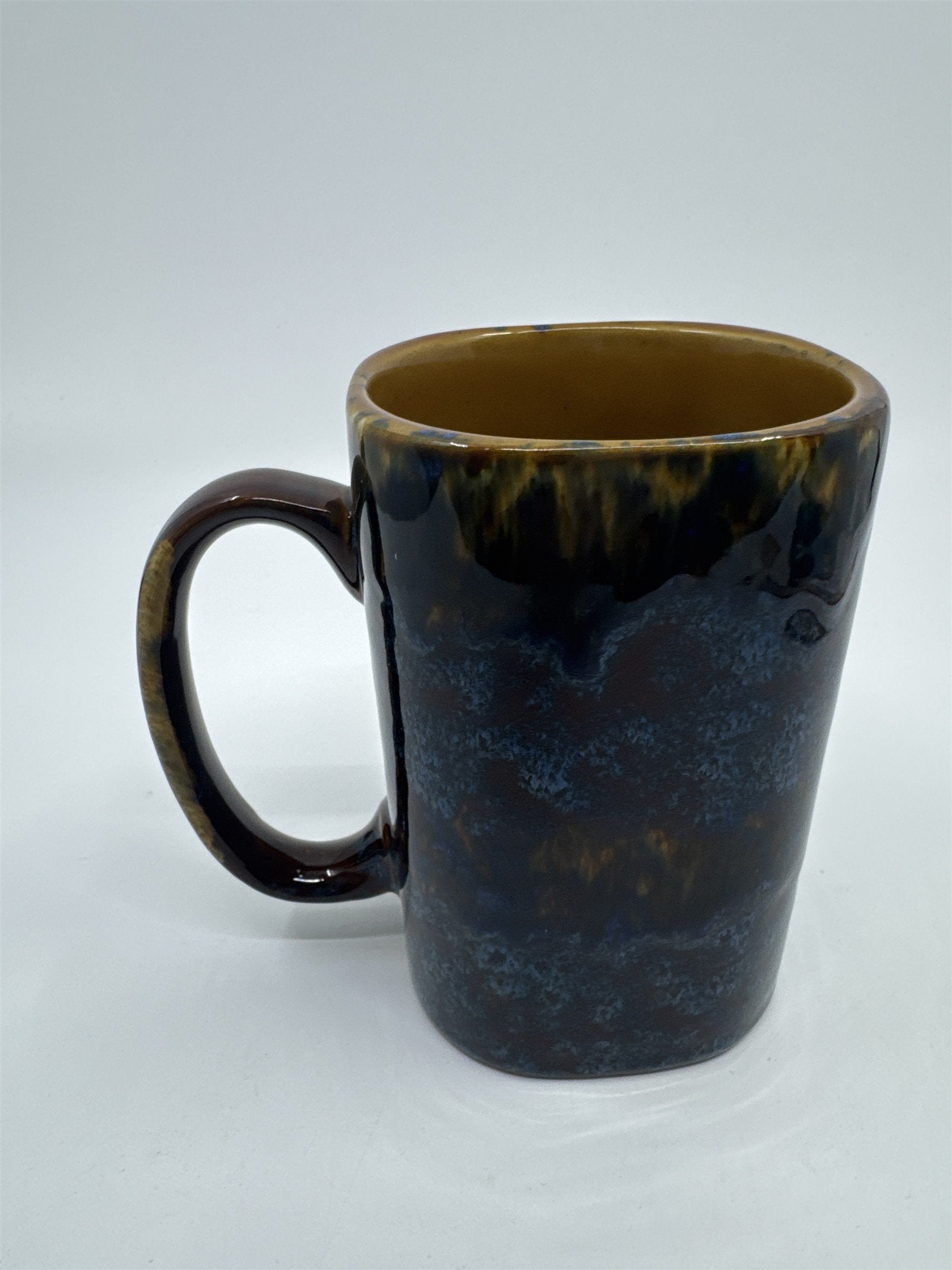Vintage Cape May NJ Blue And Brown Coffee Mug Writing on Mug Worn