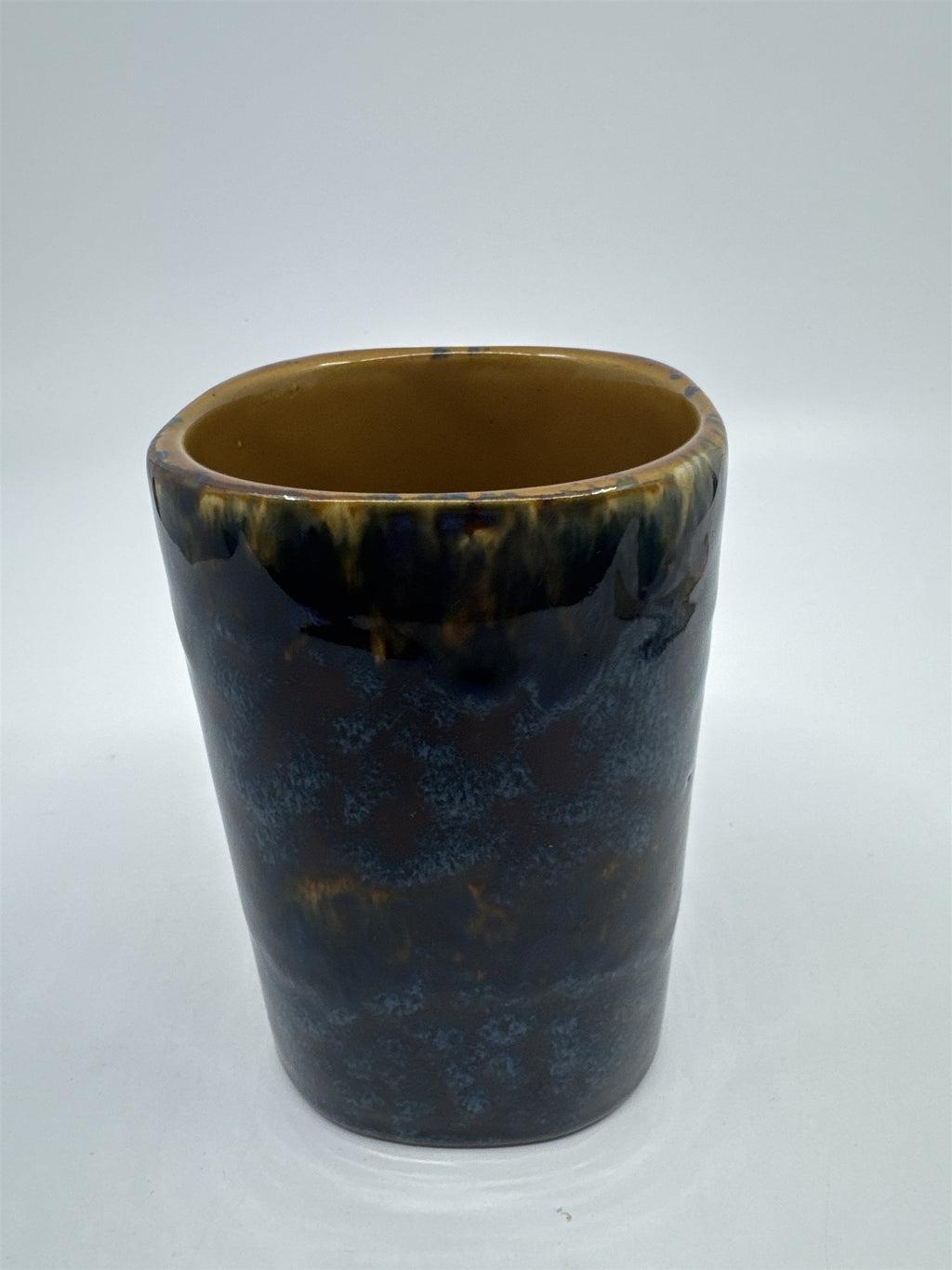 Vintage Cape May NJ Blue And Brown Coffee Mug Writing on Mug Worn