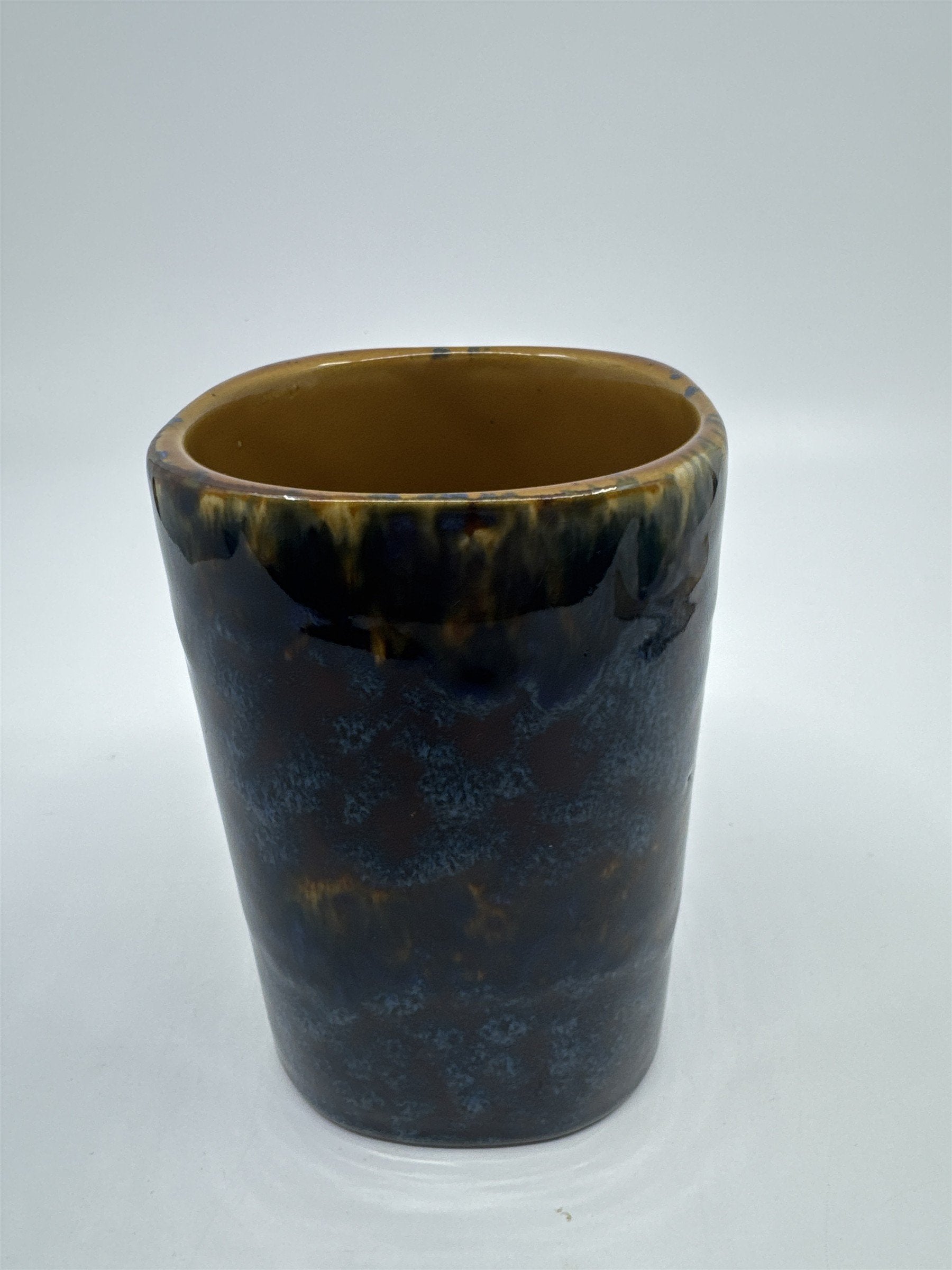 Vintage Cape May NJ Blue And Brown Coffee Mug Writing on Mug Worn