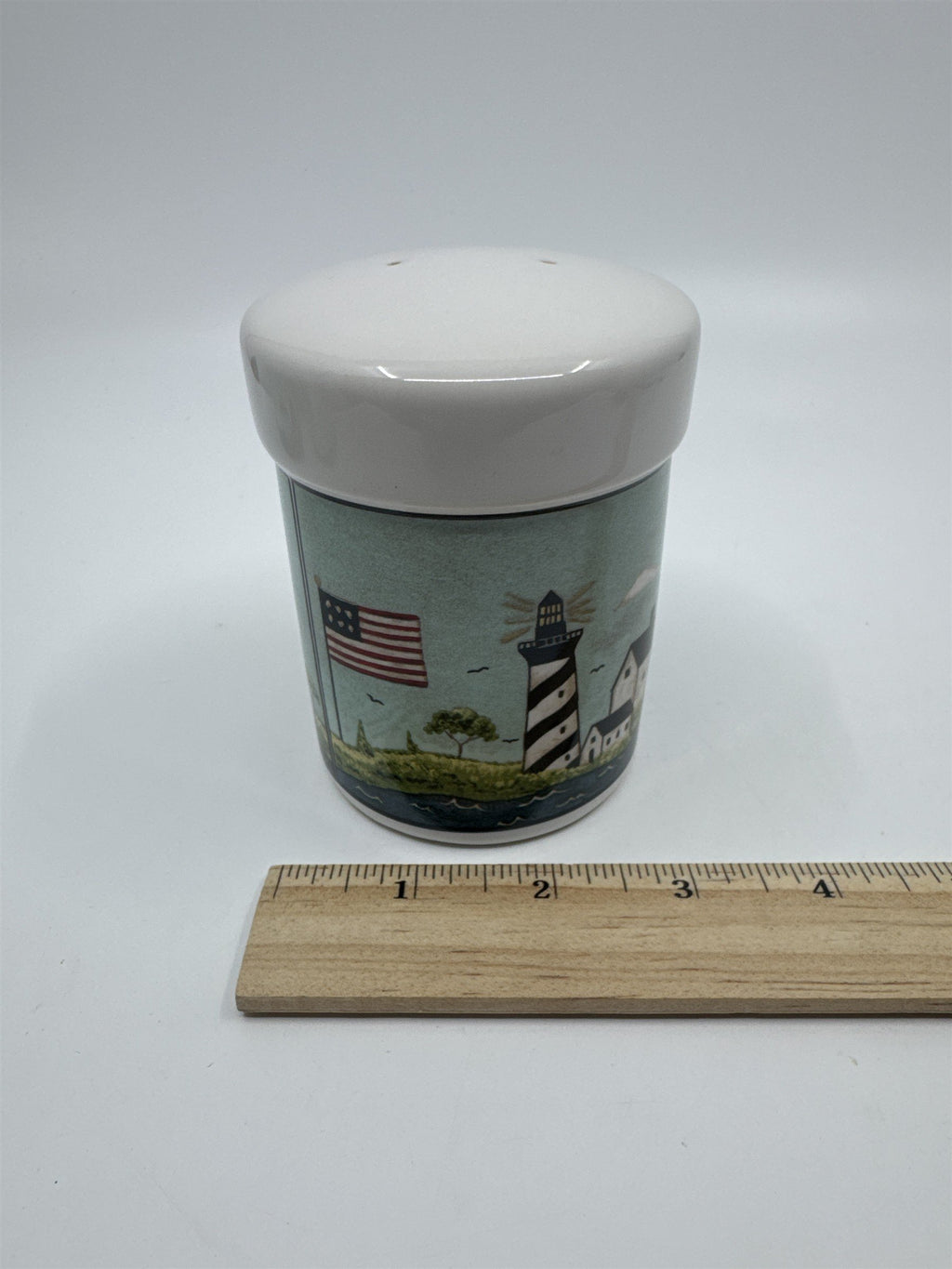 Vintage Warren Kimble 1998 Coastal Breeze Patriotic Salt And Pepper Shakers