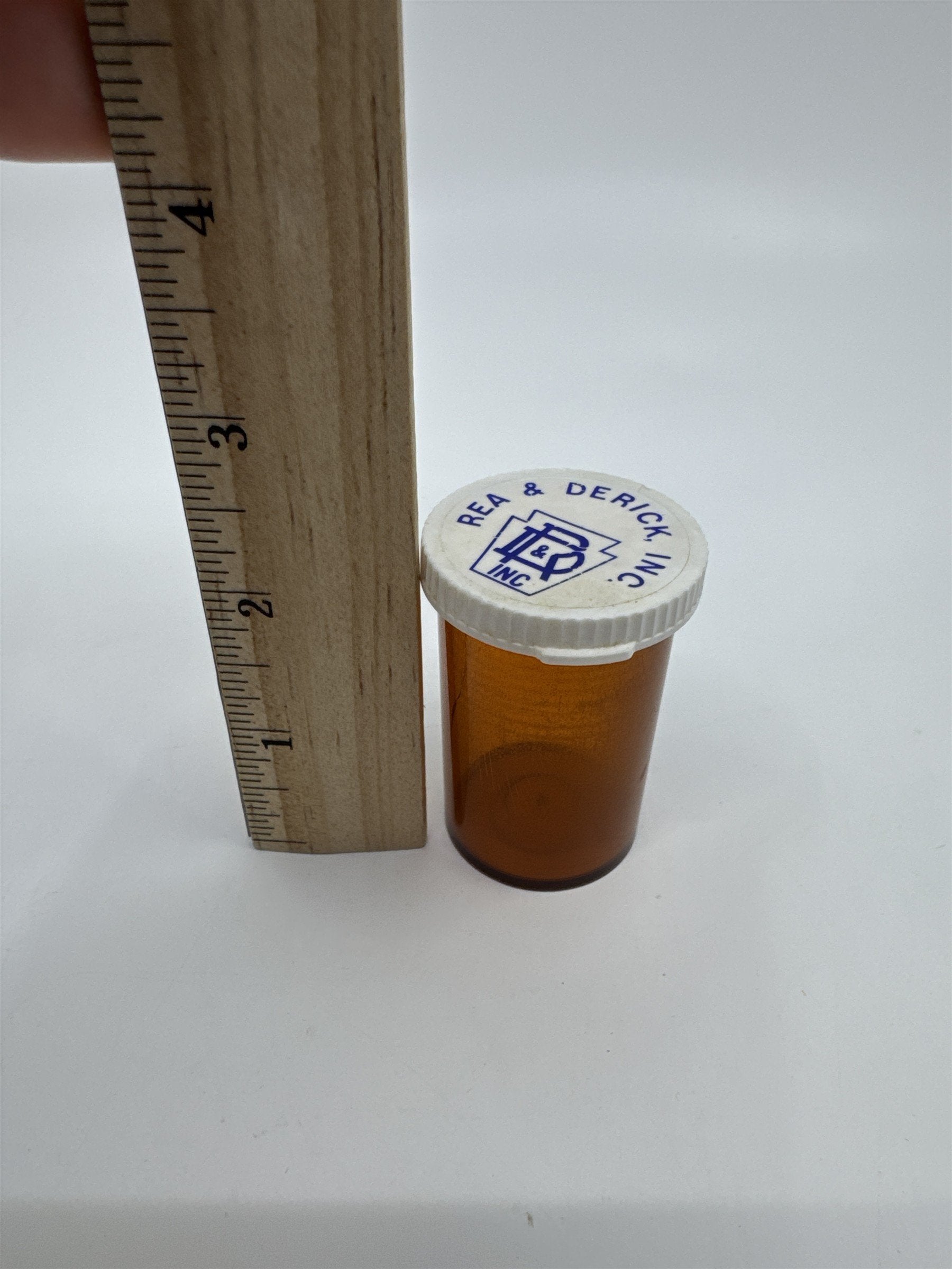 Vintage Nostalgic Defunct Rea & Derick Empty Pill Bottle Organizer