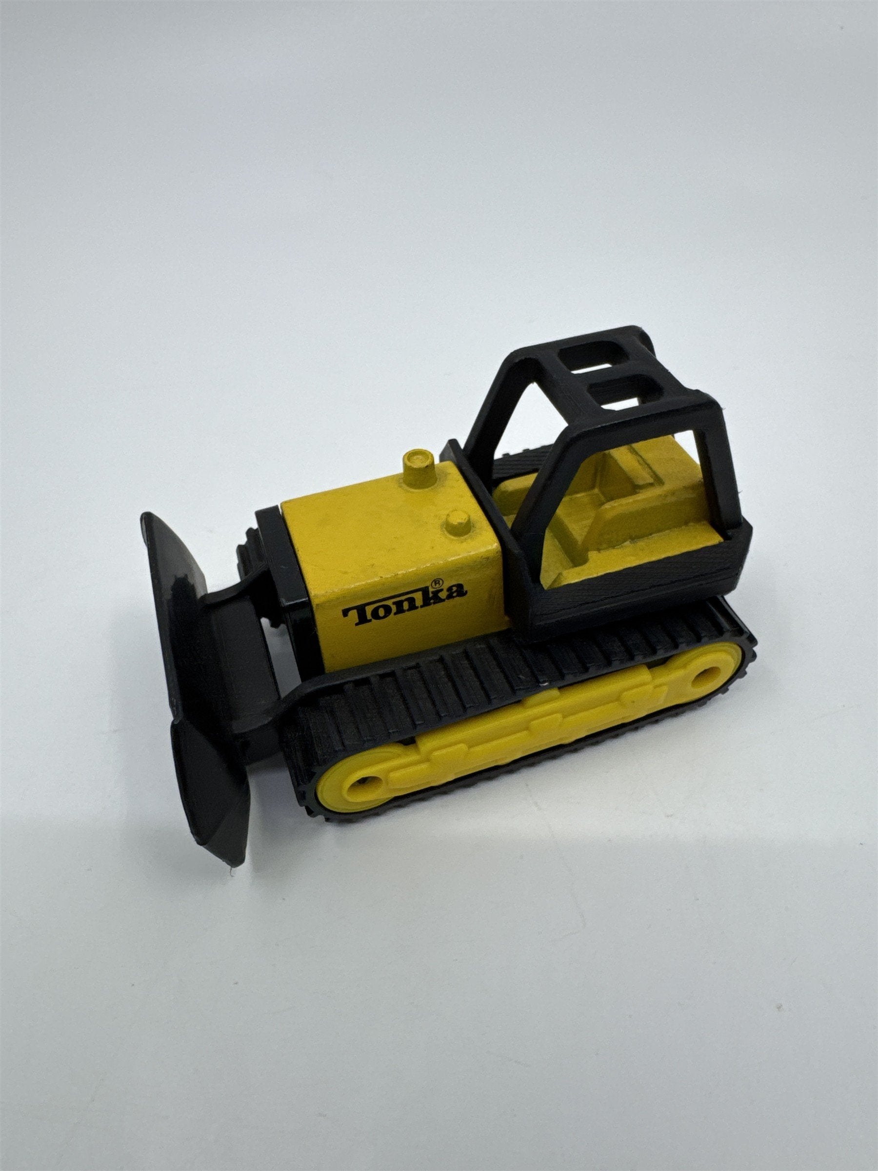 1994 Tonka Bulldozer Diecast Toy Car Small Yellow Construction Toy
