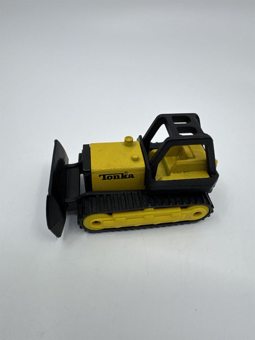 1994 Tonka Bulldozer Diecast Toy Car Small Yellow Construction Toy