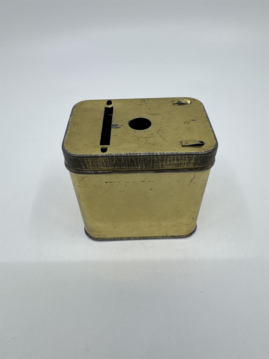 Vintage Gold Metal Home Budget Savings Bank Money Bank