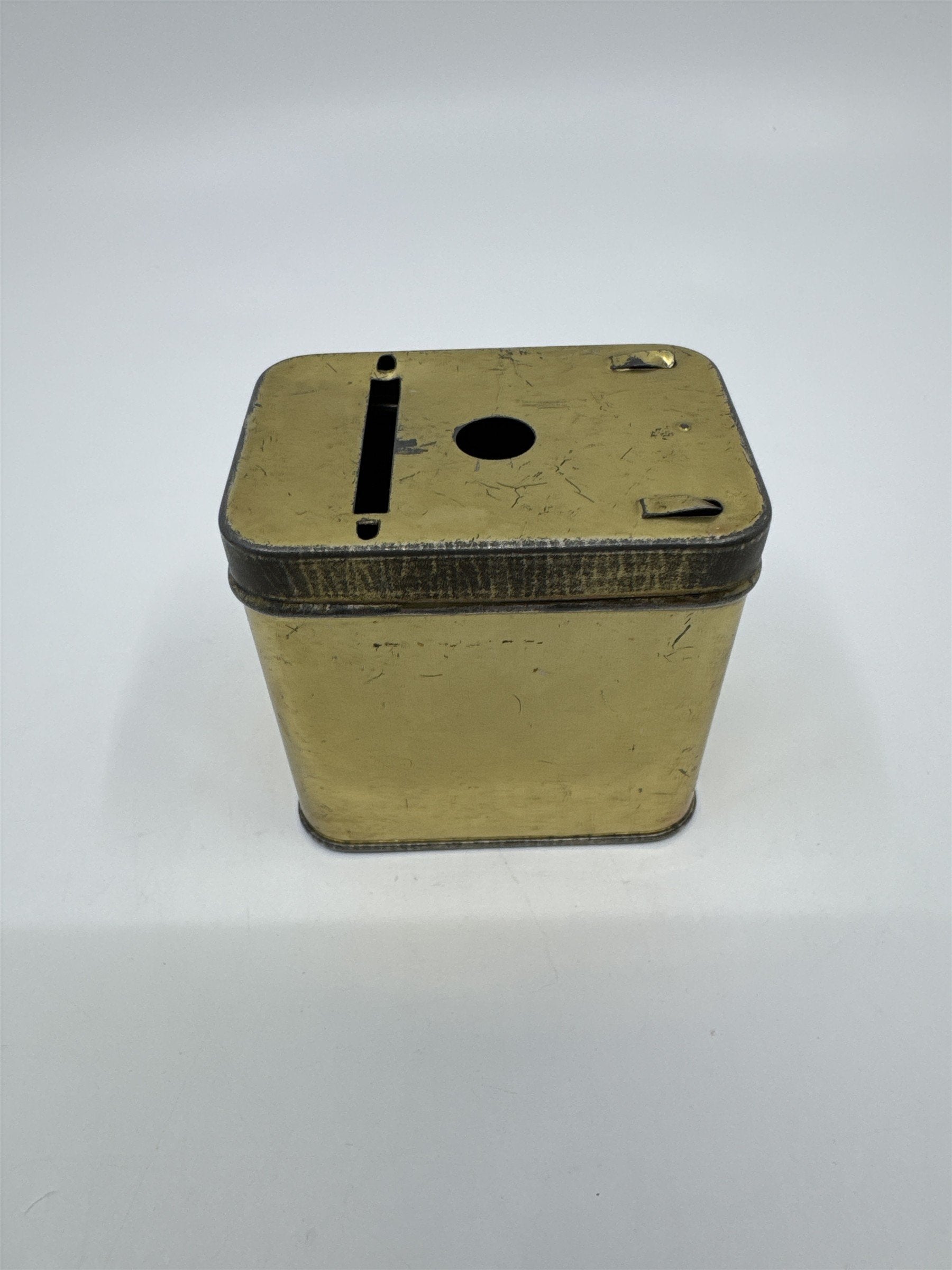 Vintage Gold Metal Home Budget Savings Bank Money Bank