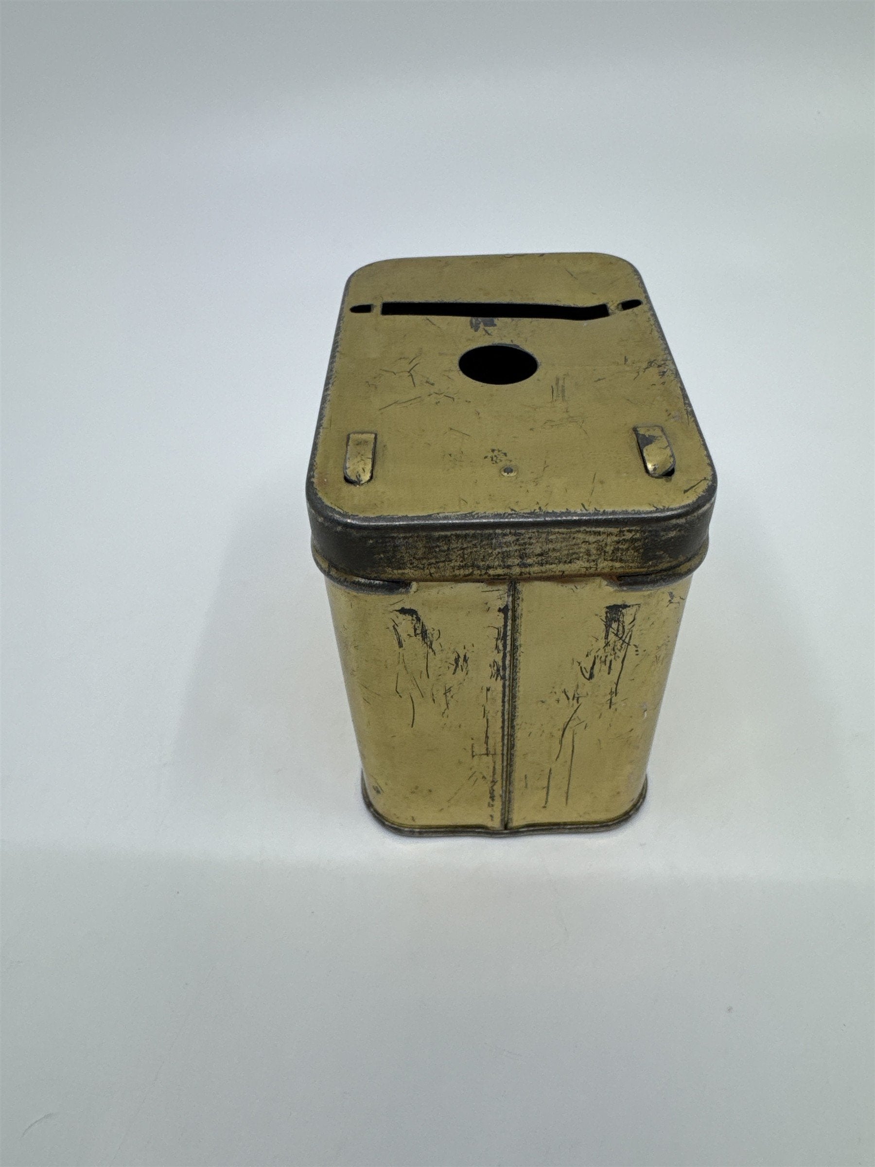 Vintage Gold Metal Home Budget Savings Bank Money Bank