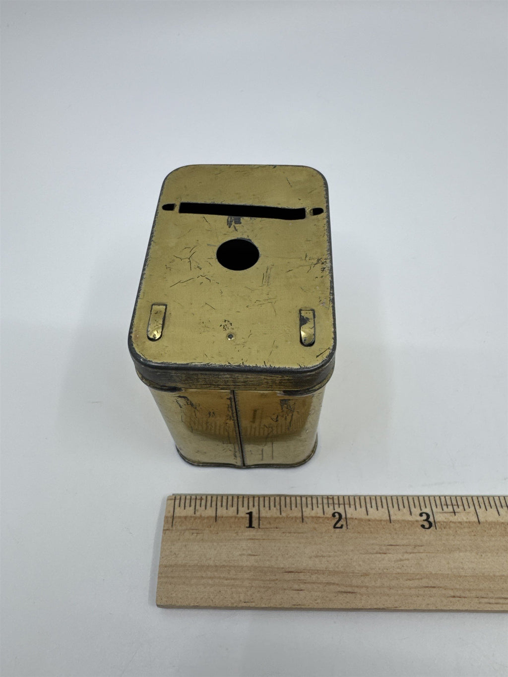 Vintage Gold Metal Home Budget Savings Bank Money Bank