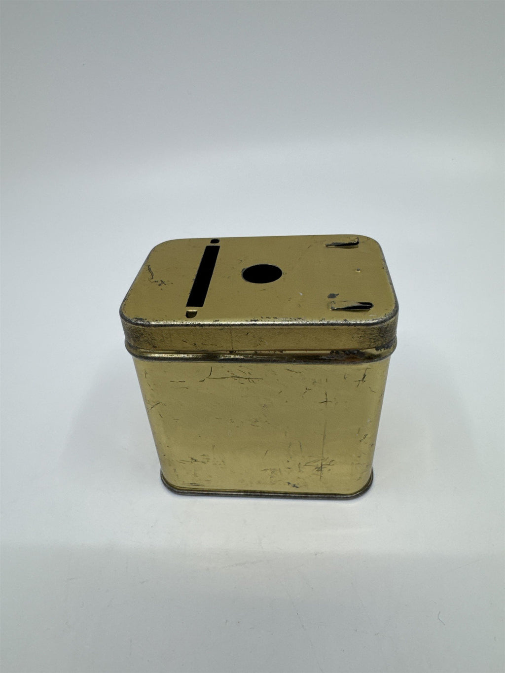 Vintage Gold Metal Home Budget Savings Bank Money Bank