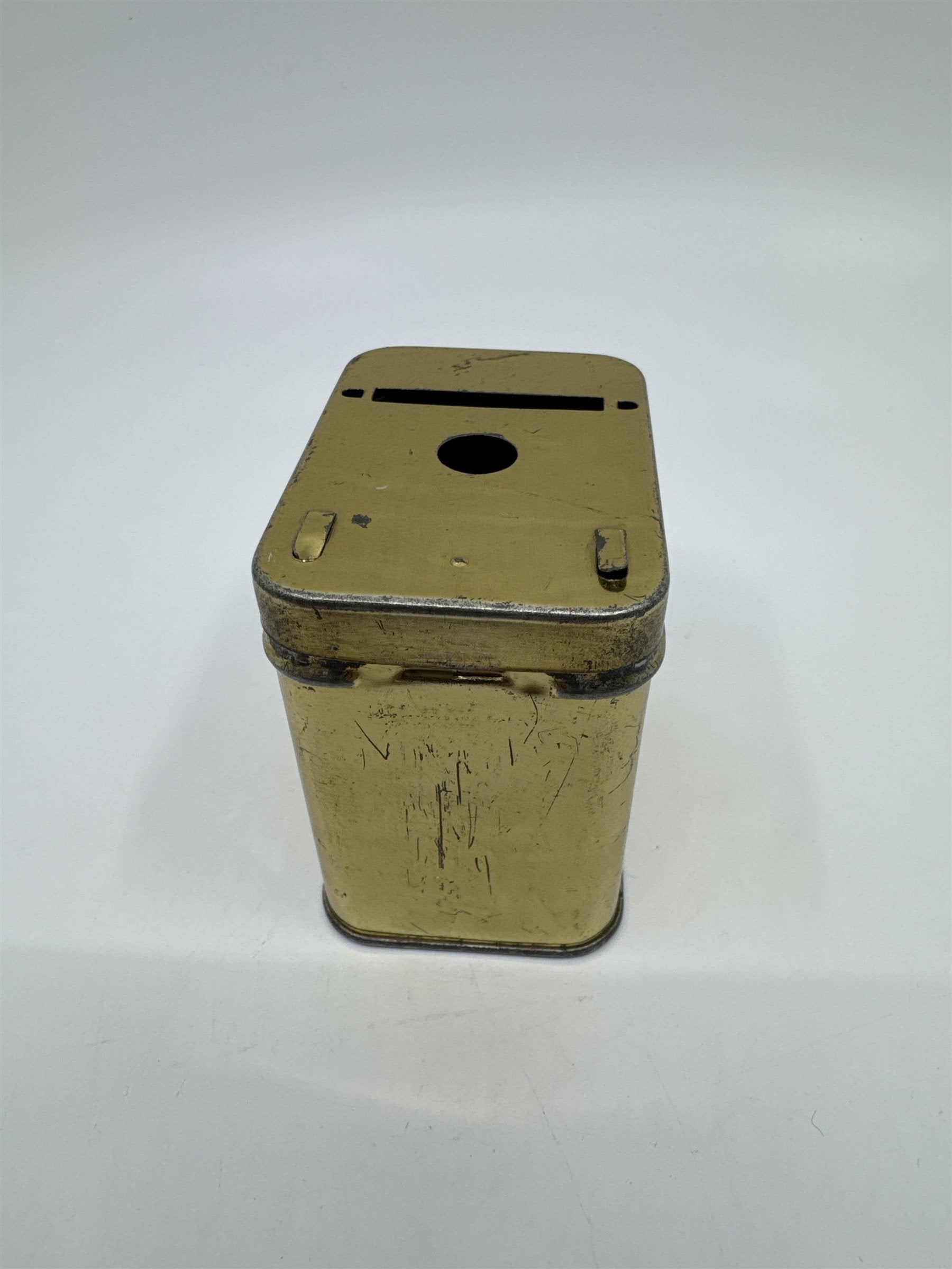 Vintage Gold Metal Home Budget Savings Bank Money Bank
