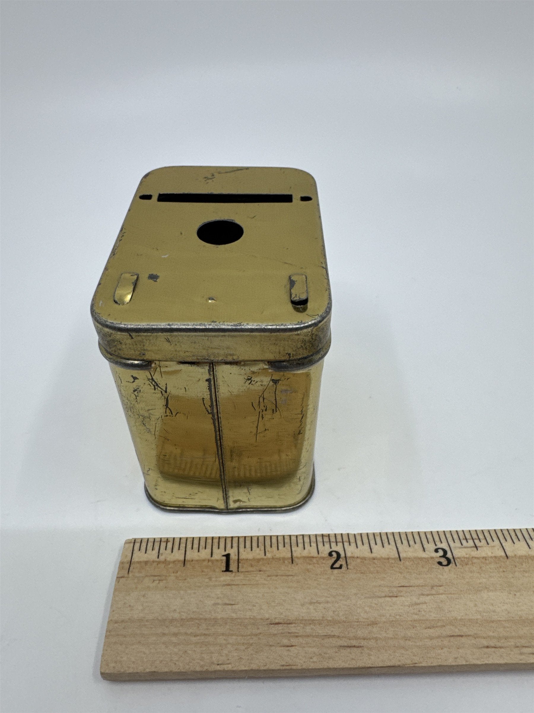 Vintage Gold Metal Home Budget Savings Bank Money Bank