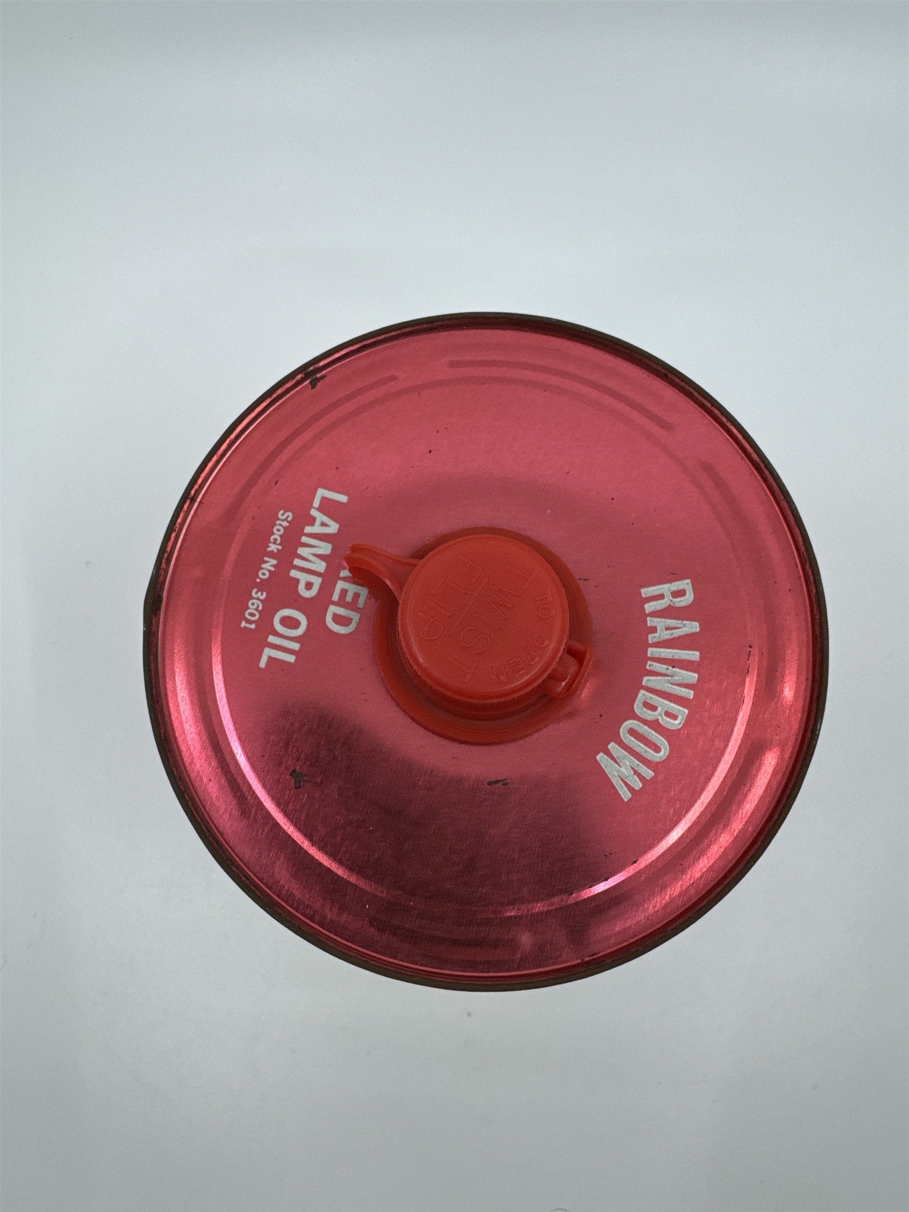 Vintage 32 Fl. Oz Rainbow Lamp Oil Almost Full Lamp Oil Can