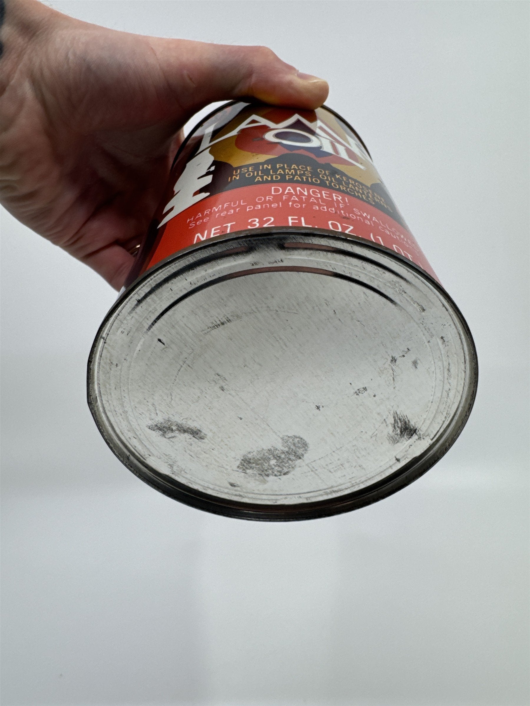Vintage 32 Fl. Oz Rainbow Lamp Oil Almost Full Lamp Oil Can