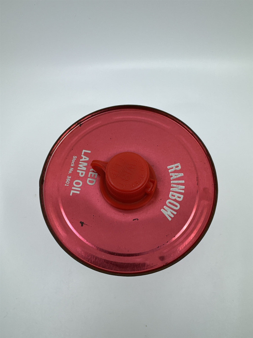 Vintage 32 Fl. Oz Rainbow Lamp Oil Almost Full Lamp Oil Can