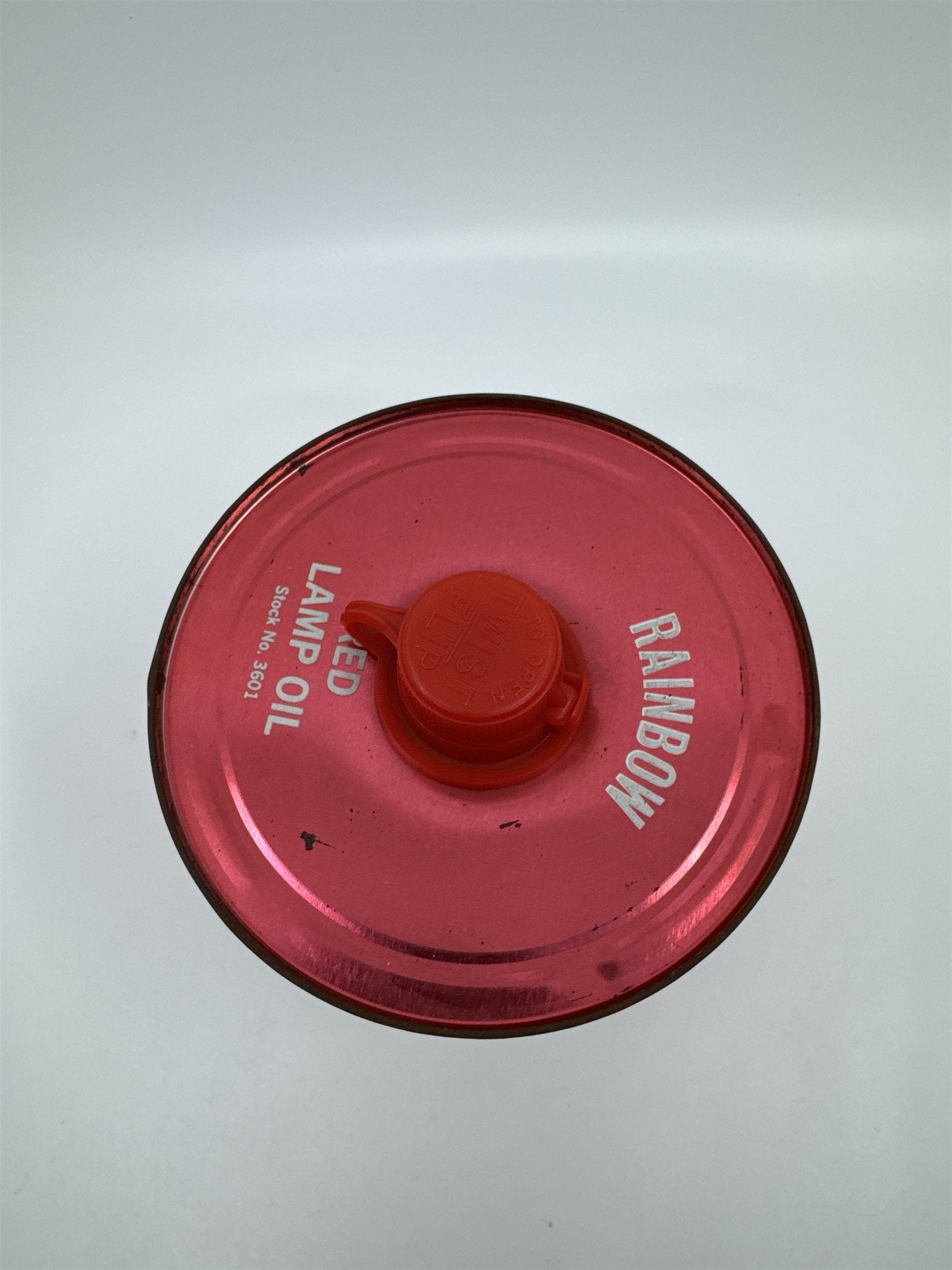 Vintage 32 Fl. Oz Rainbow Lamp Oil Almost Full Lamp Oil Can