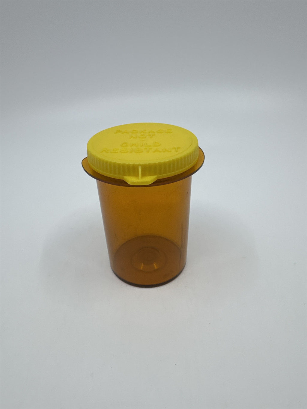Vintage Nostalgic 30 Dram Empty Pill Bottle Organizer W/ Yellow Lid