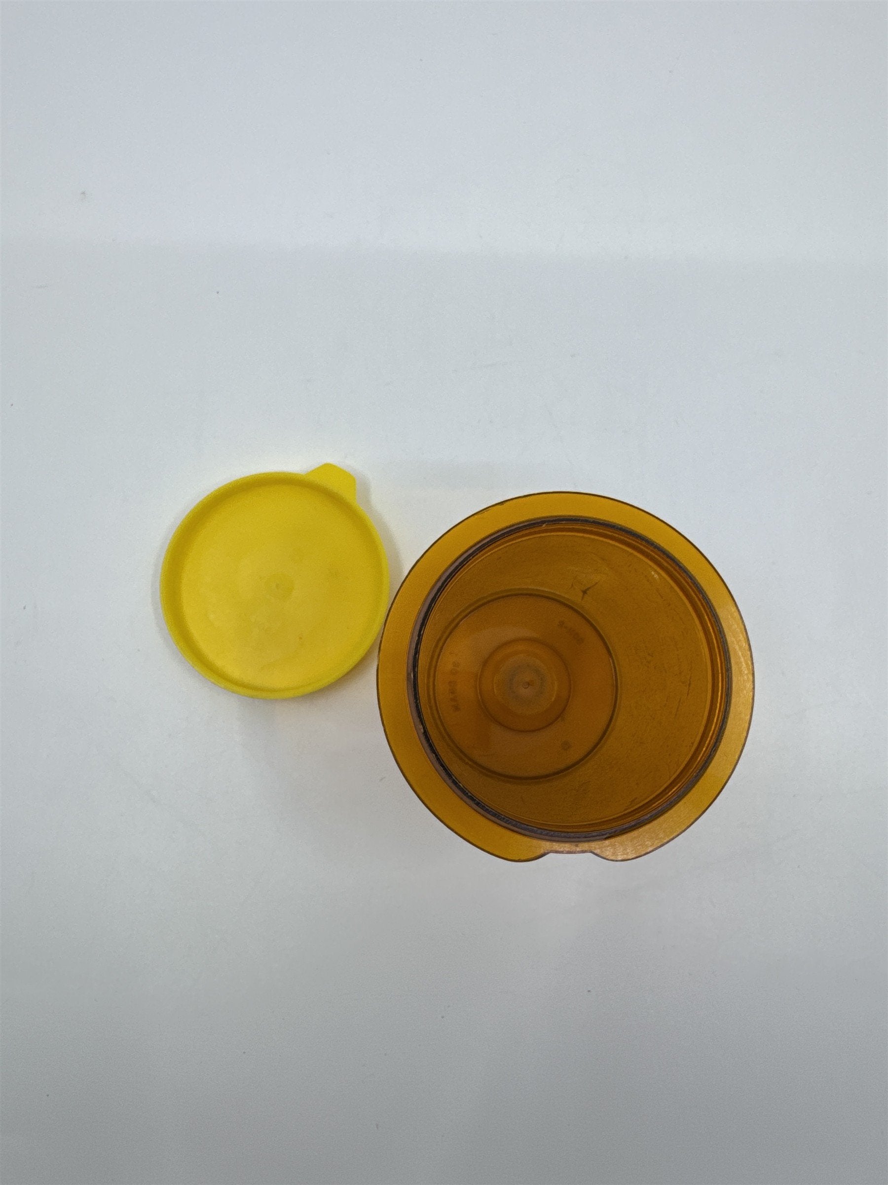 Vintage Nostalgic 30 Dram Empty Pill Bottle Organizer W/ Yellow Lid