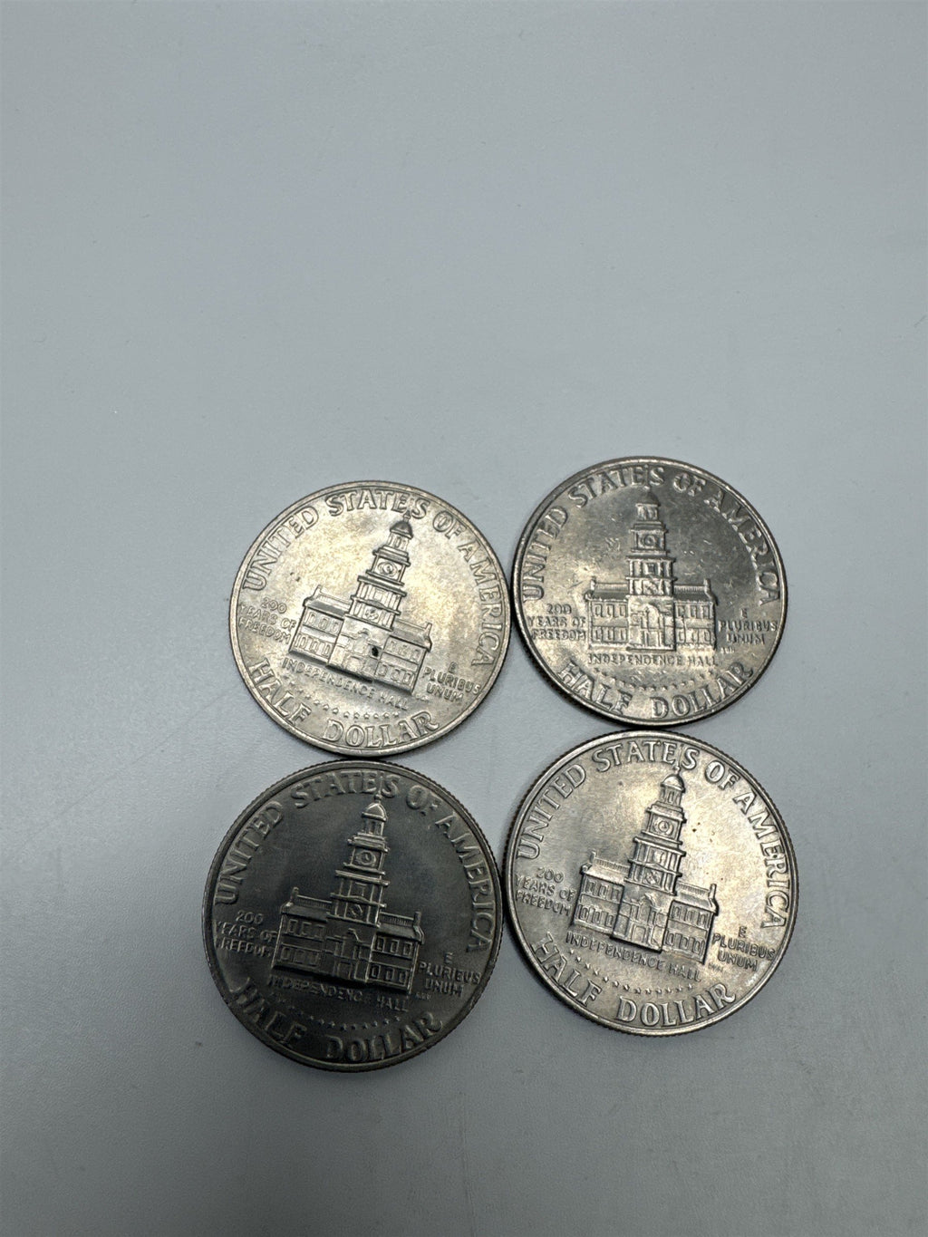 Lot of 4x Bicentennial Kennedy Half Dollar Coin ~ US Scarce Coins