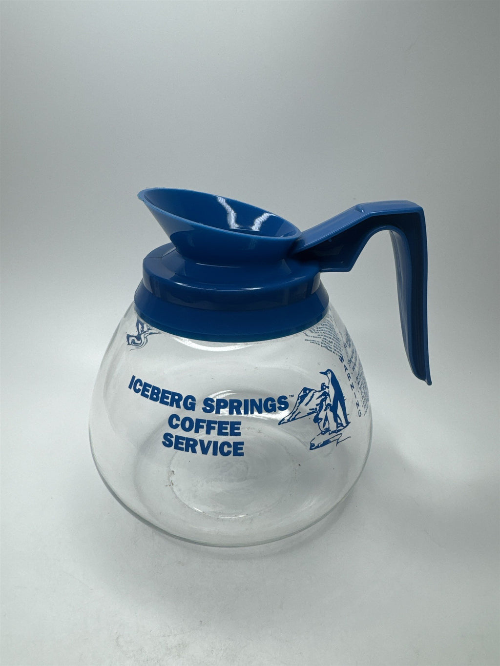 Vintage Iceberg Springs Coffee Service Penguins on Icebergs Coffee Carafe Blue