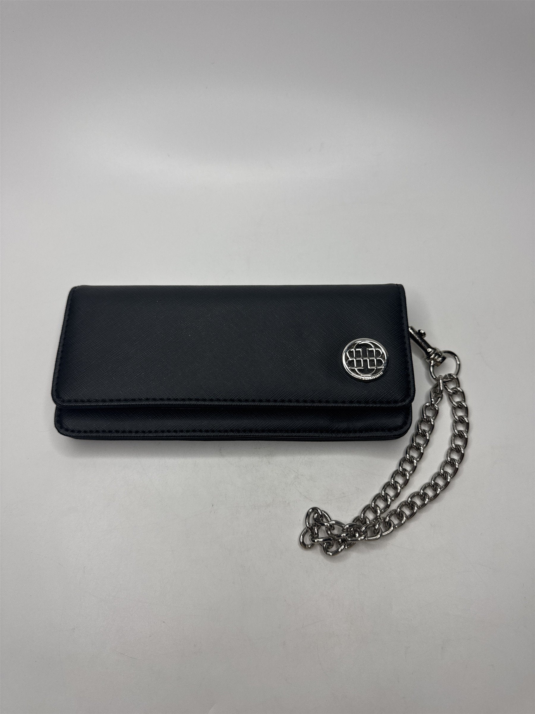 NWOT Dana Buchman Black Chain Wristlet Purse Wallet Clutch Floral Lining