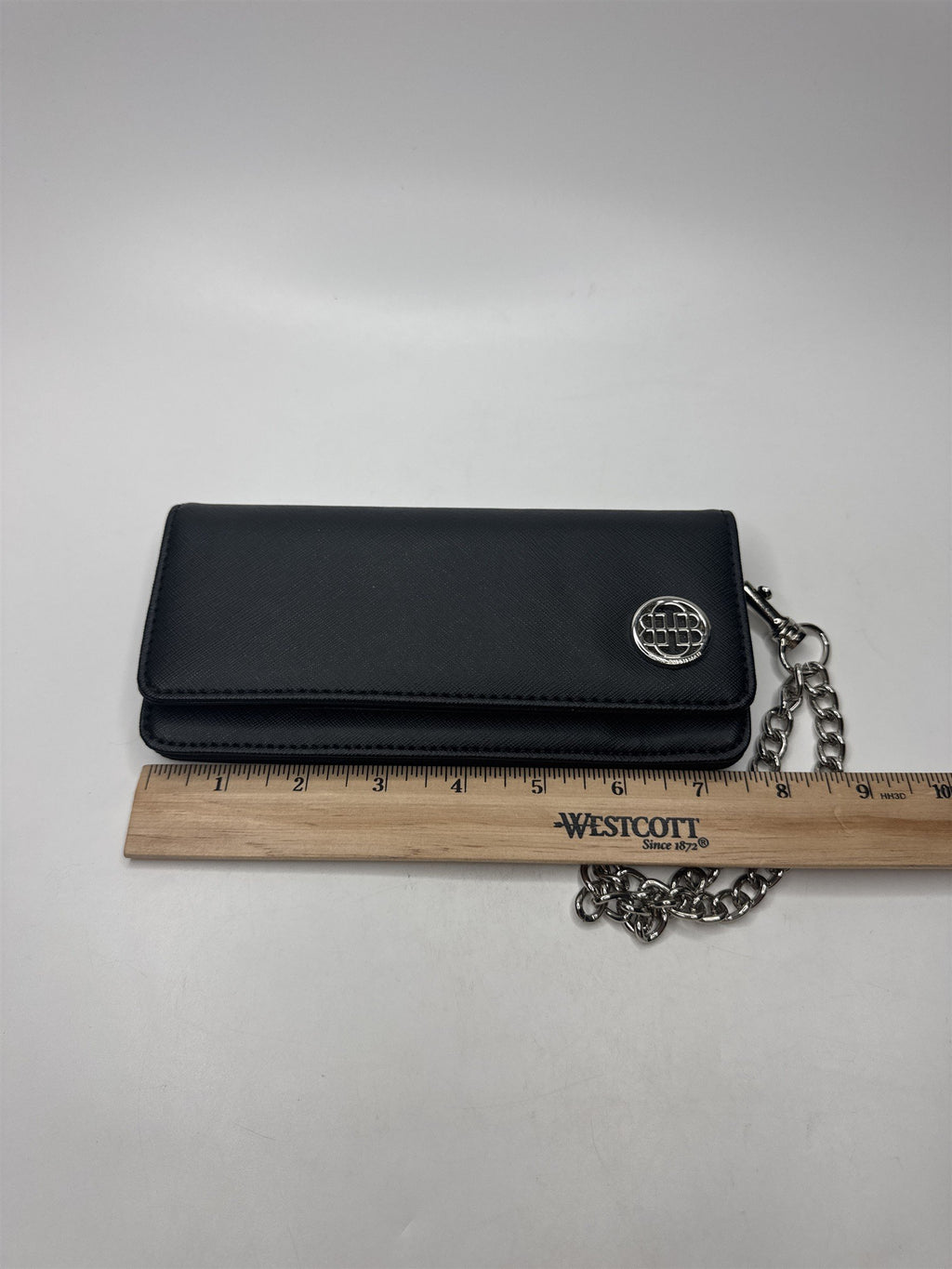 NWOT Dana Buchman Black Chain Wristlet Purse Wallet Clutch Floral Lining