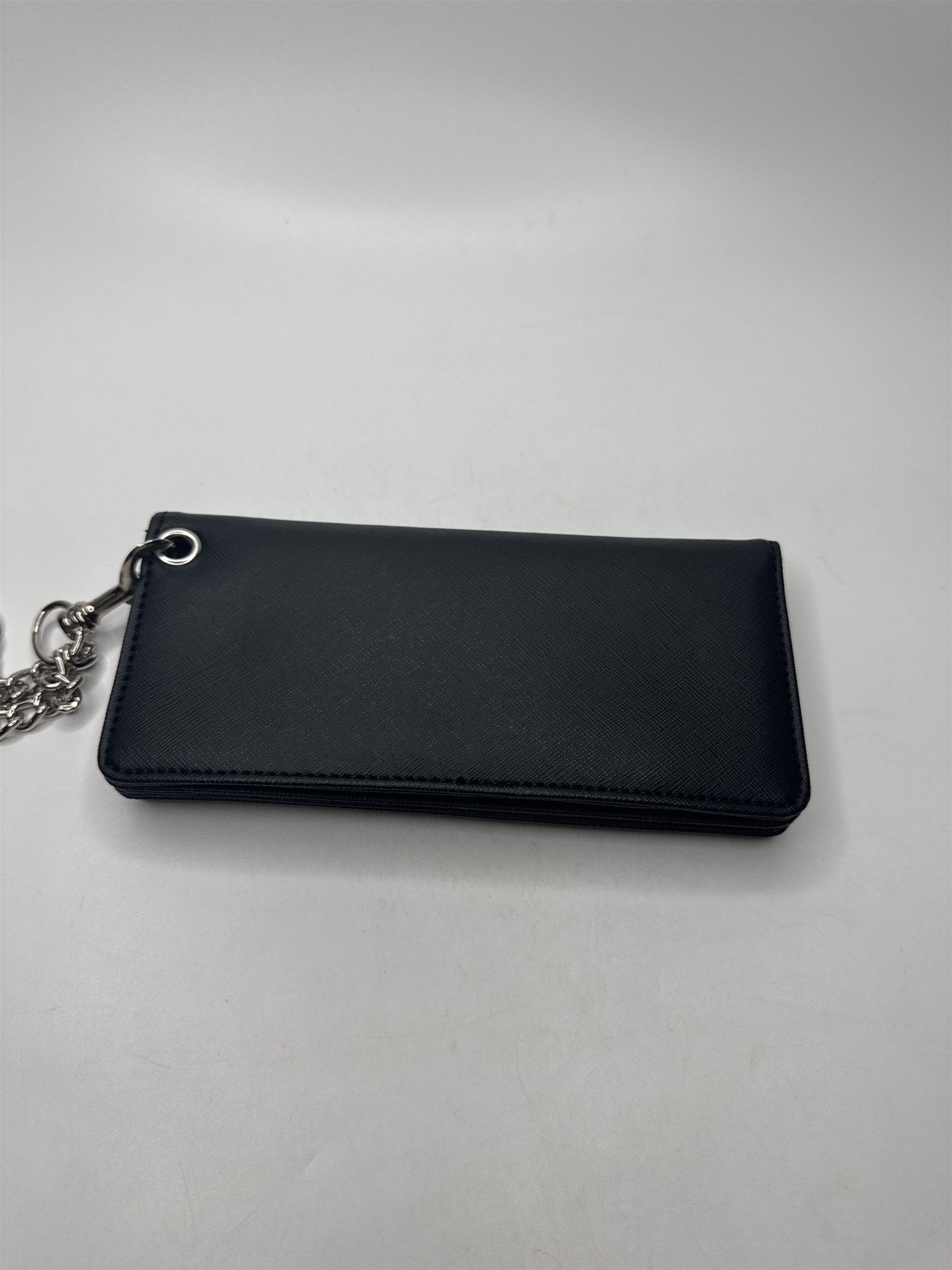 NWOT Dana Buchman Black Chain Wristlet Purse Wallet Clutch Floral Lining