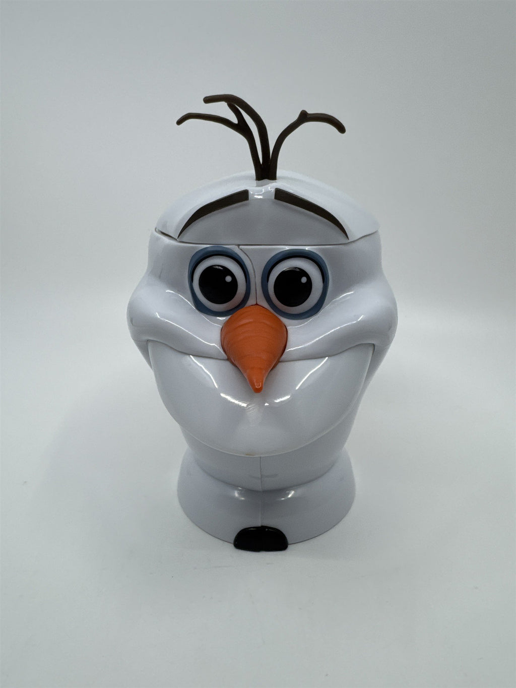 Disney On Ice Frozen Olaf The Snowman Covered Plastic Mug Cup Flip Up Lid